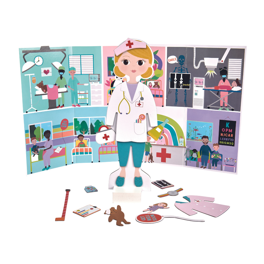 Magnetic Dress Up Doll Florence - Wooden Toy