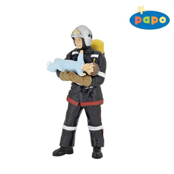 Papo France Fireman With Baby