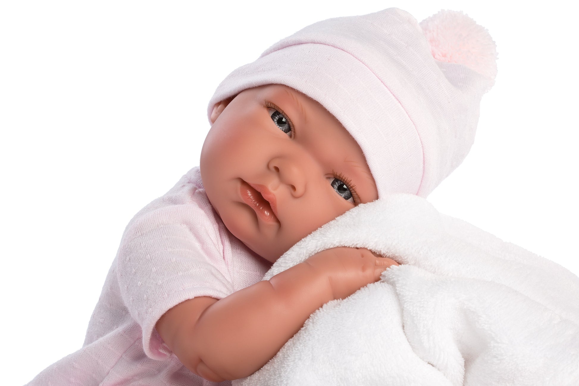 Llorens 15.7" Anatomically-correct Baby Doll Lily With Reversible Blanket Dolls