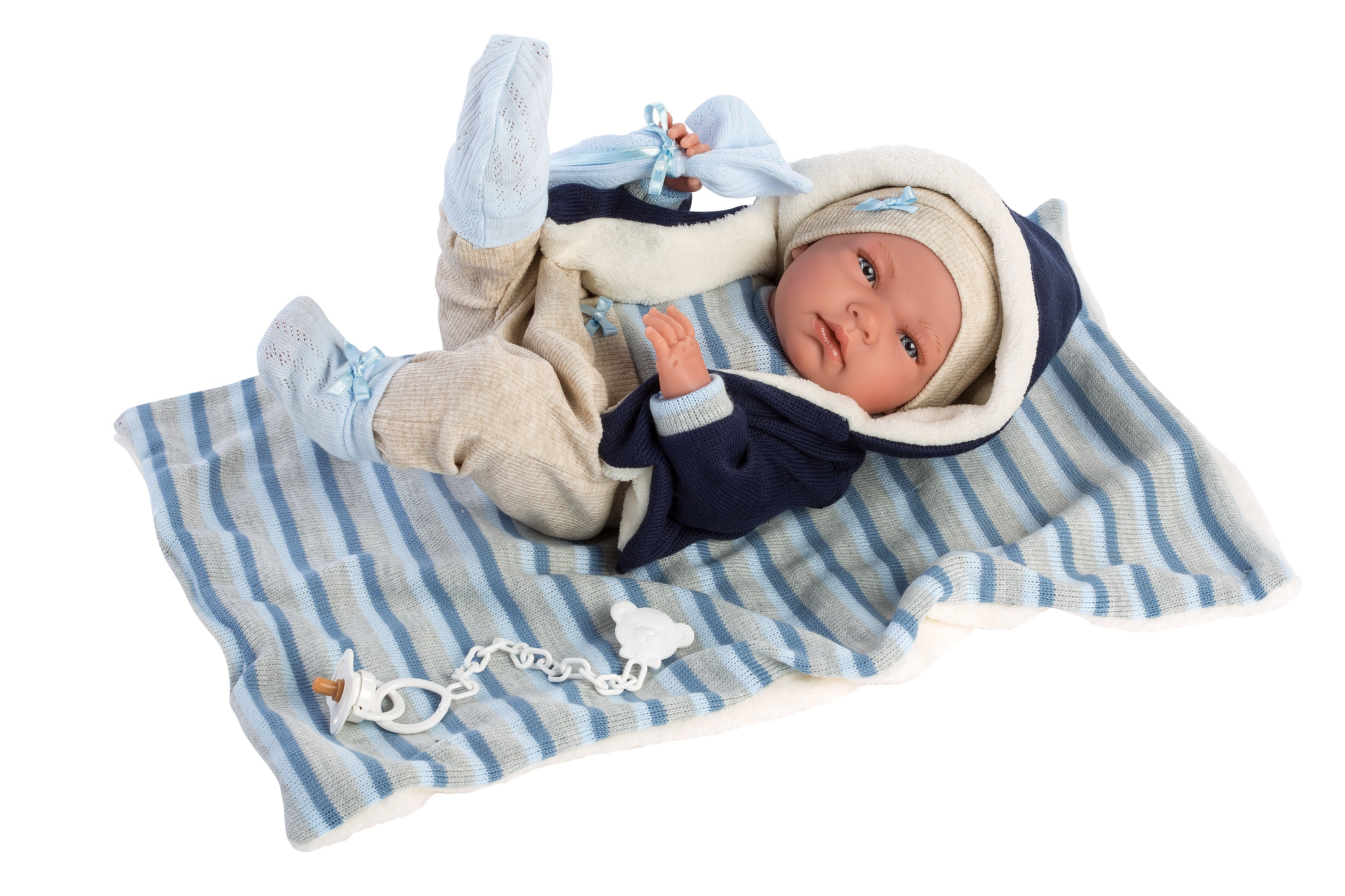 Llorens 15.7" Anatomically-correct Baby Doll Tim With Blanket Dolls