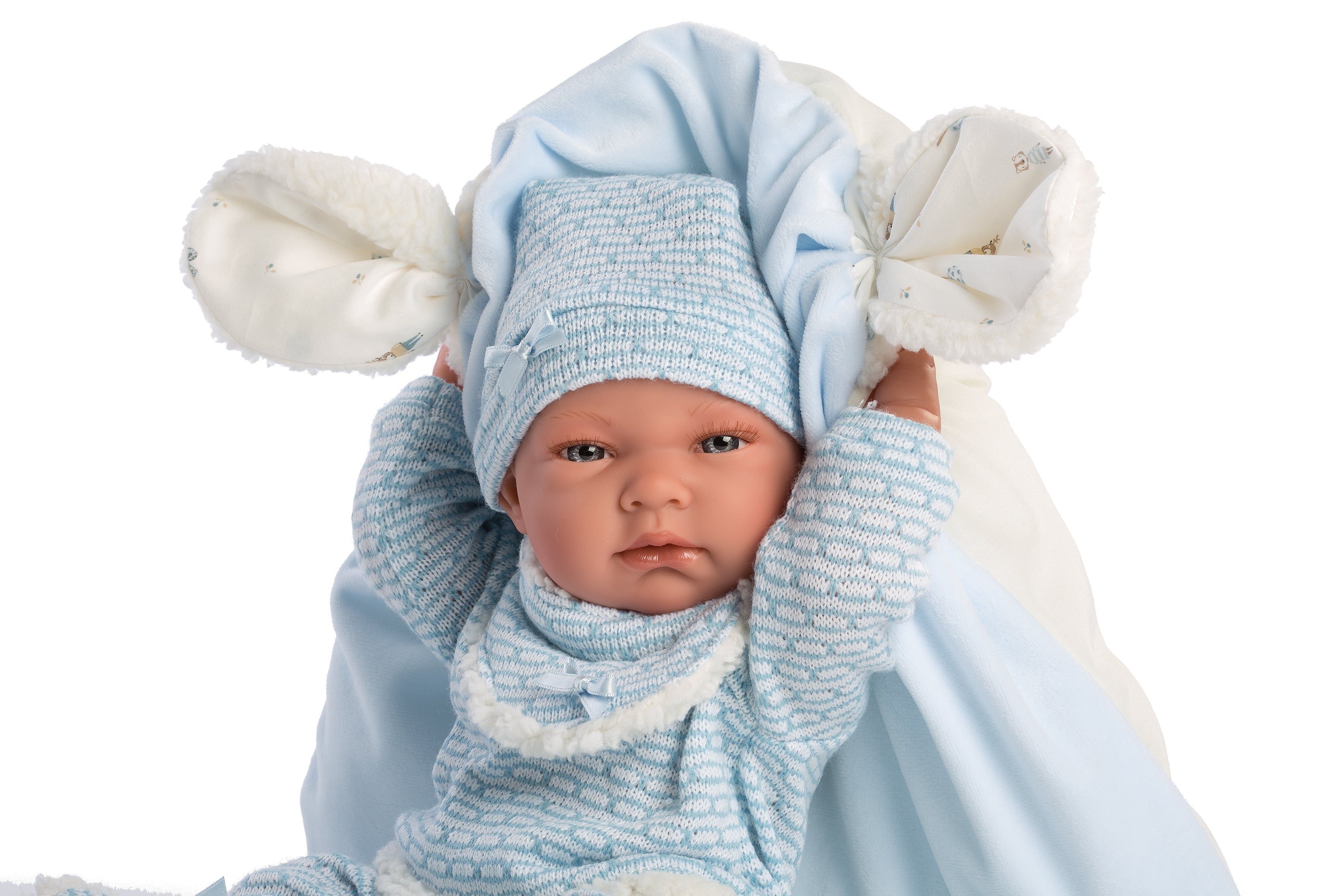 Llorens 15.7" Anatomically-correct Baby Doll Donovan with Blanket Dolls