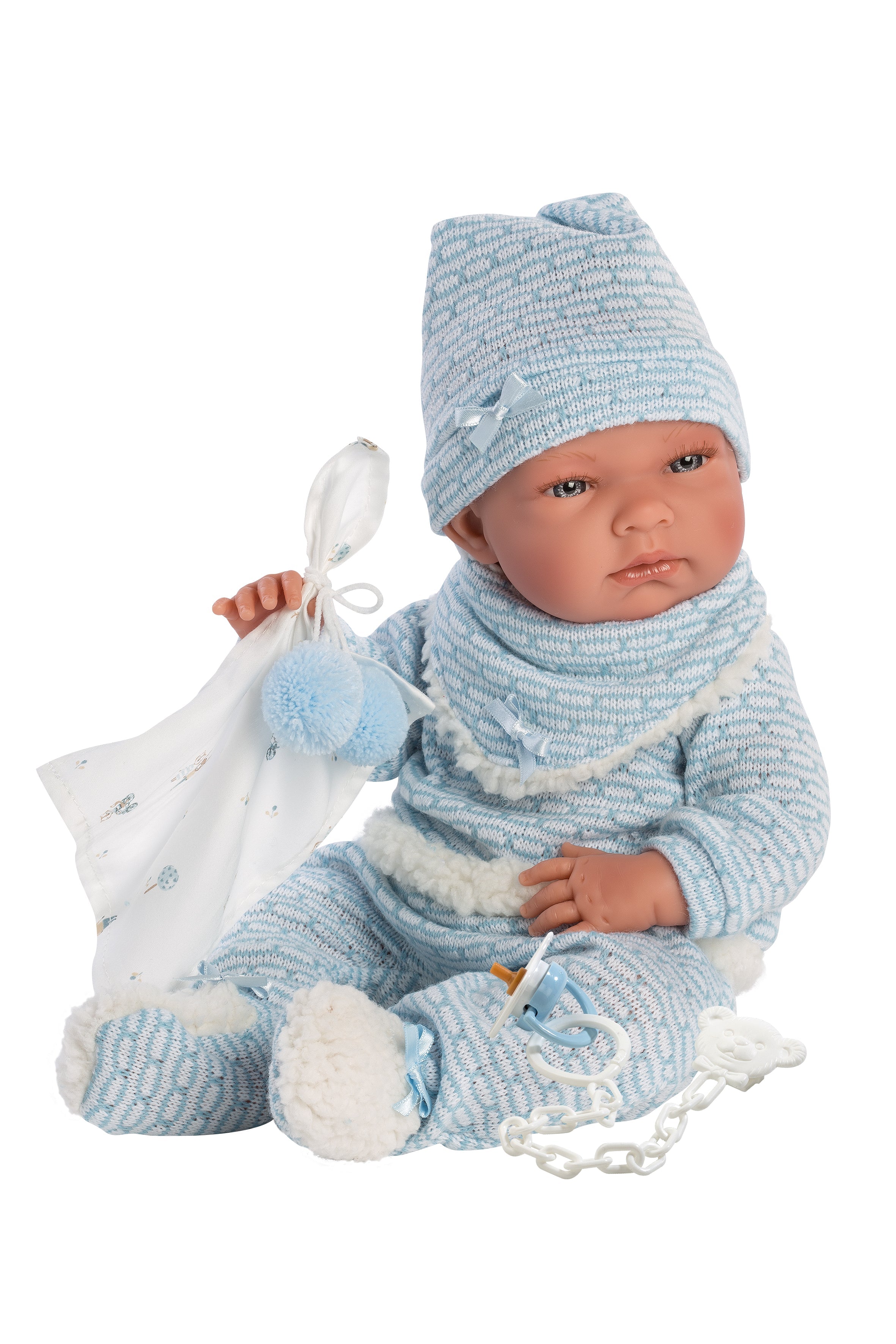 Llorens 15.7" Anatomically-correct Baby Doll Donovan with Blanket Dolls