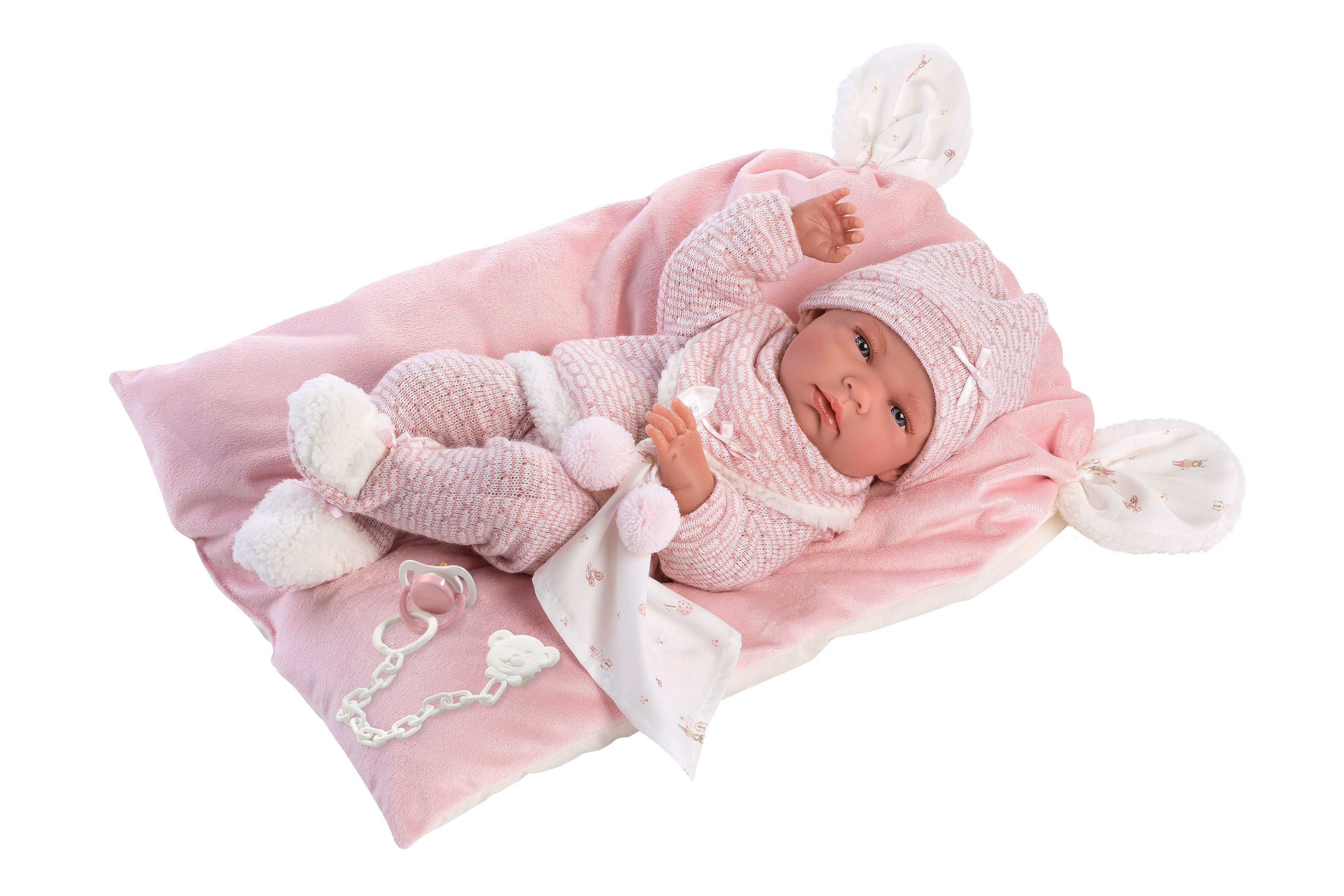 Llorens 15.7" Anatomically-correct Baby Doll Naomi with Blanket Dolls