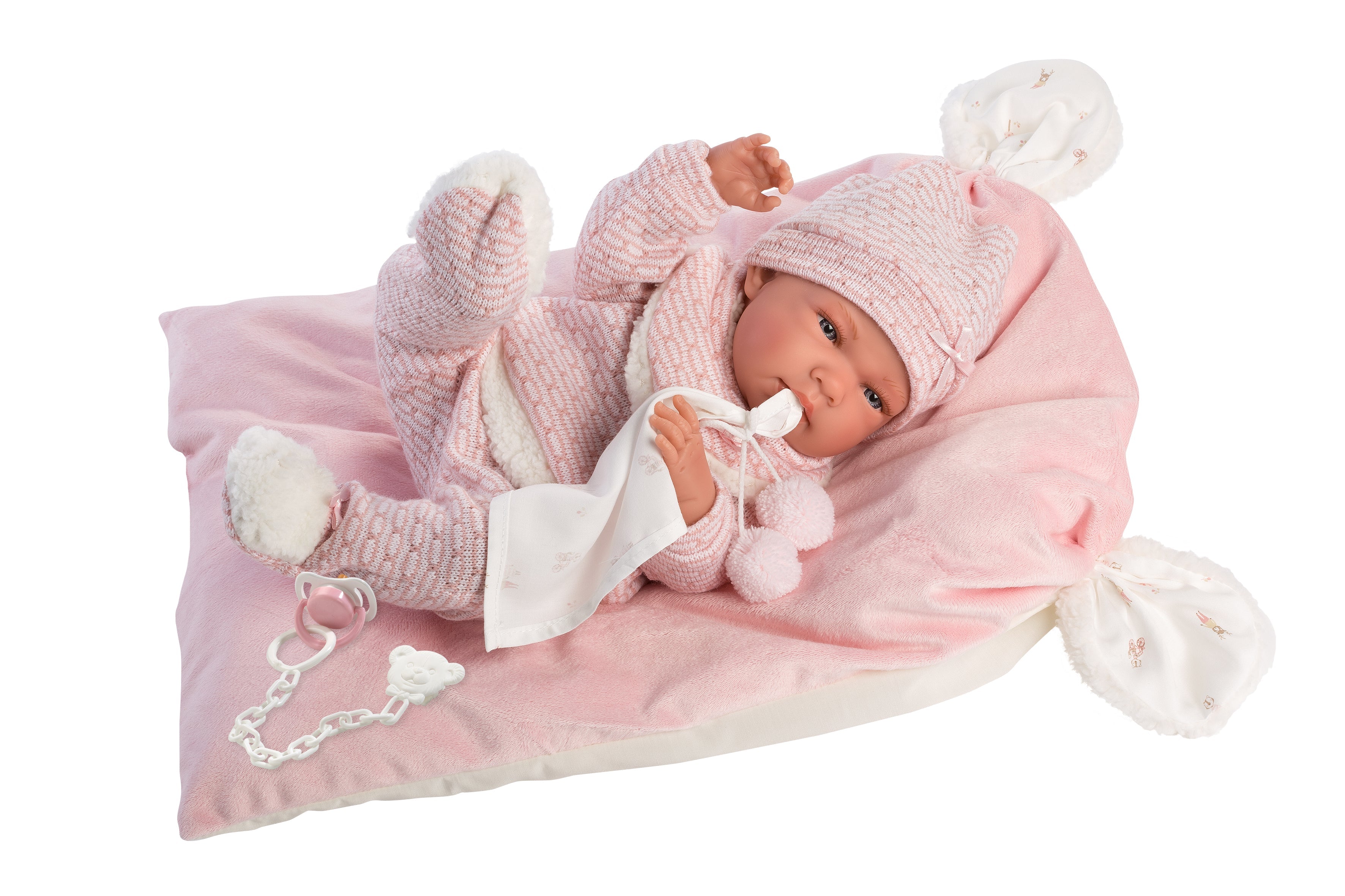 Llorens 15.7" Anatomically-correct Baby Doll Naomi with Blanket Dolls