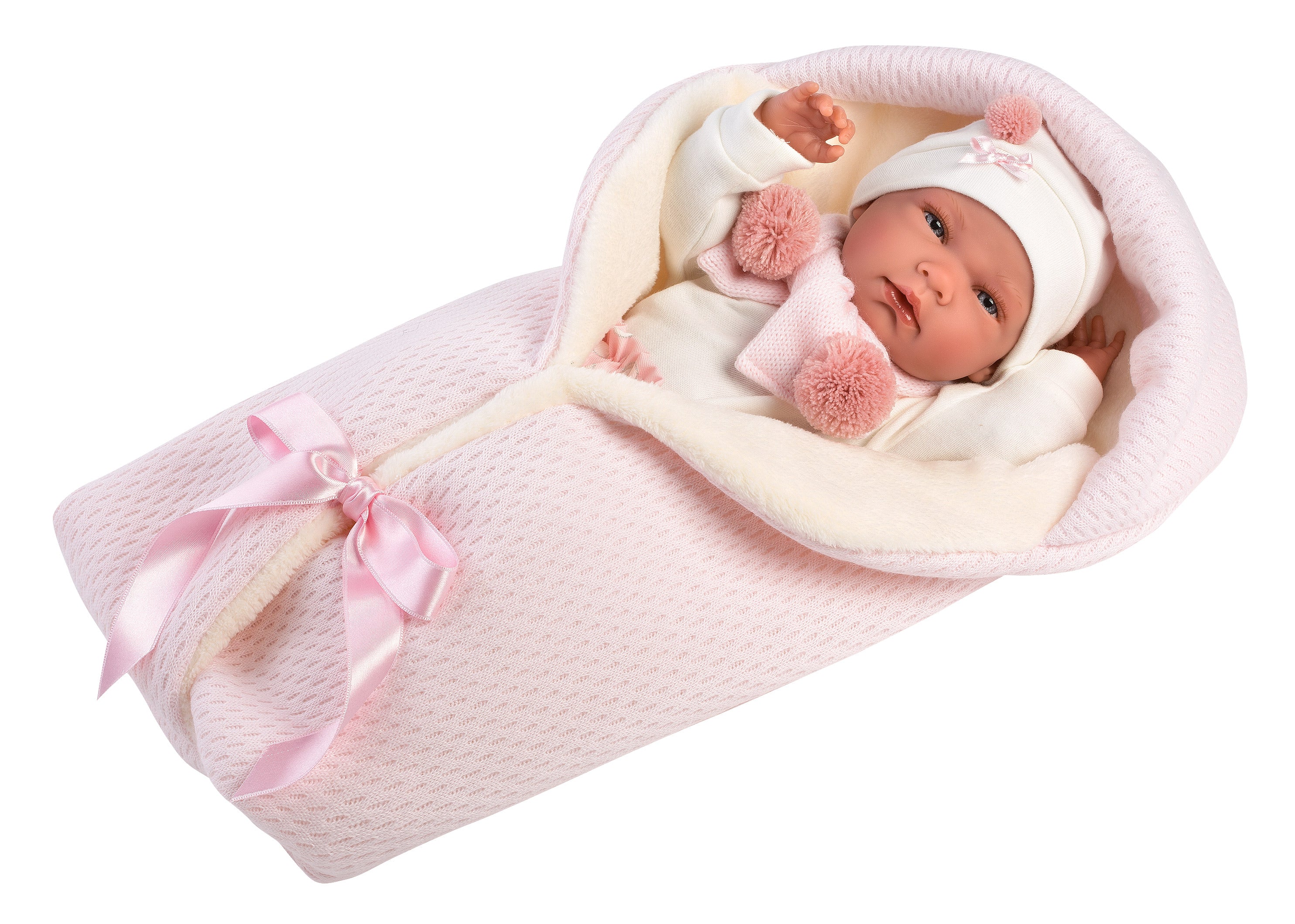 Llorens 15.7" Anatomically-correct Baby Doll Lydia With Swaddle Blanket Dolls