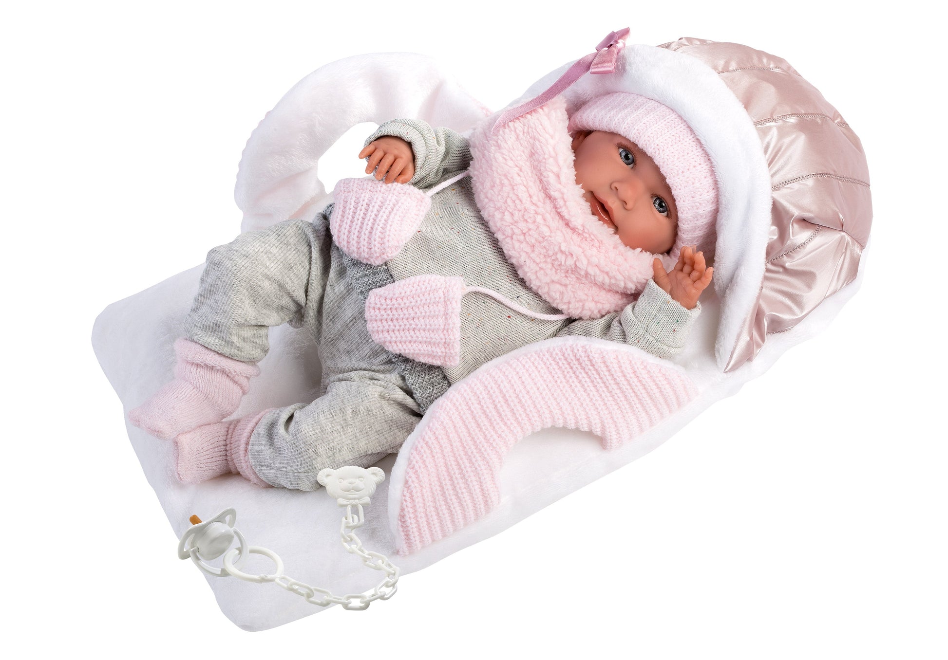 Llorens 16.5" Articulated New Born Priscilla With Blanket Dolls