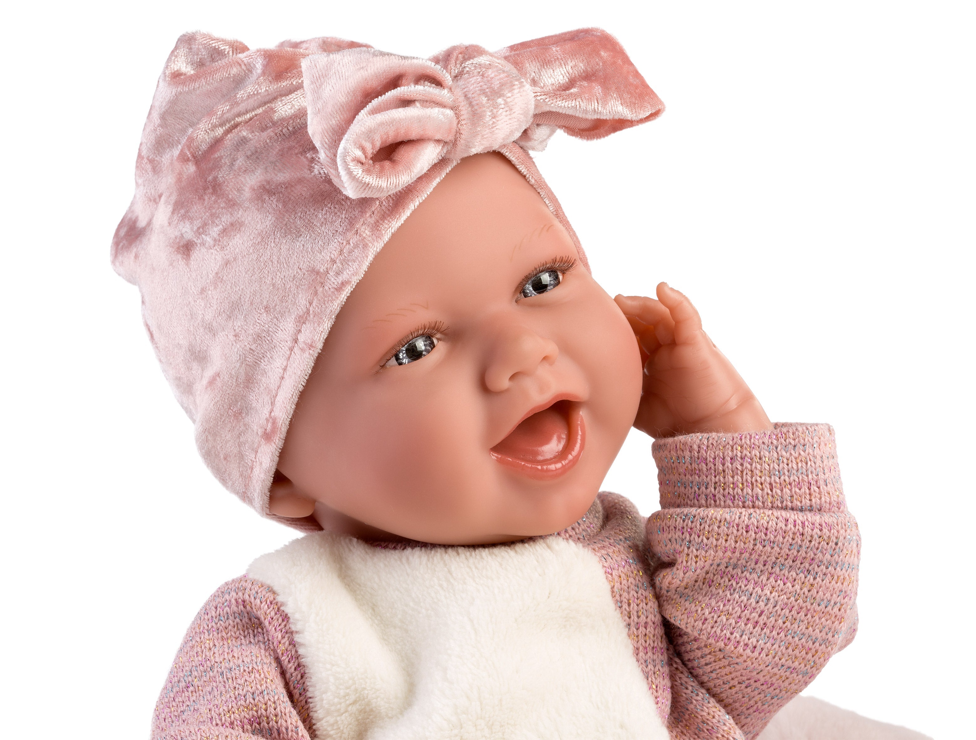 Llorens 16.5" Soft Body Crying Newborn Doll Estella with Blanket Dolls