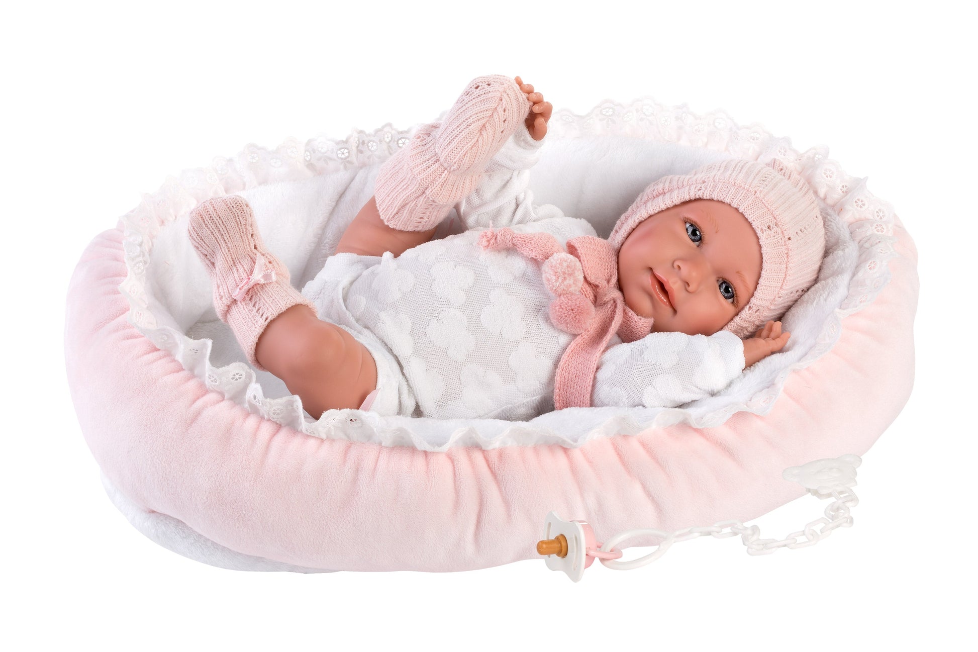 Llorens 16.5" Articulated New Born Holly With Cushion Dolls