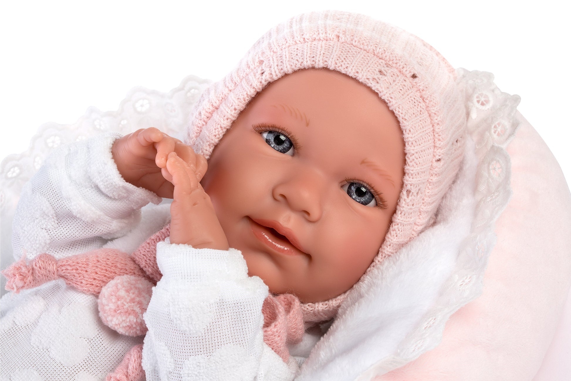 Llorens 16.5" Articulated New Born Holly With Cushion Dolls