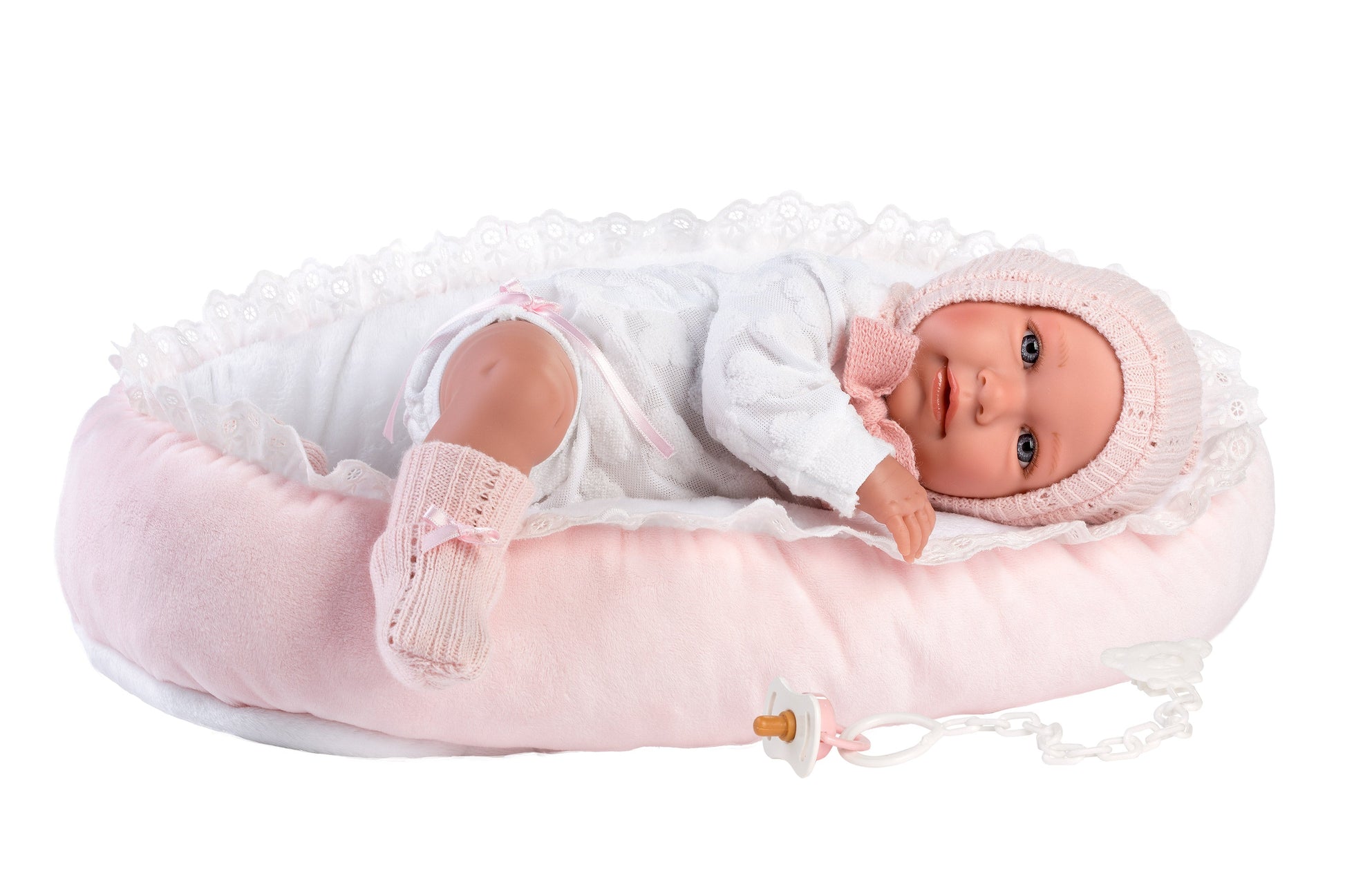 Llorens 16.5" Articulated New Born Holly With Cushion Dolls