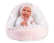 Llorens 16.5" Articulated New Born Holly With Cushion Dolls