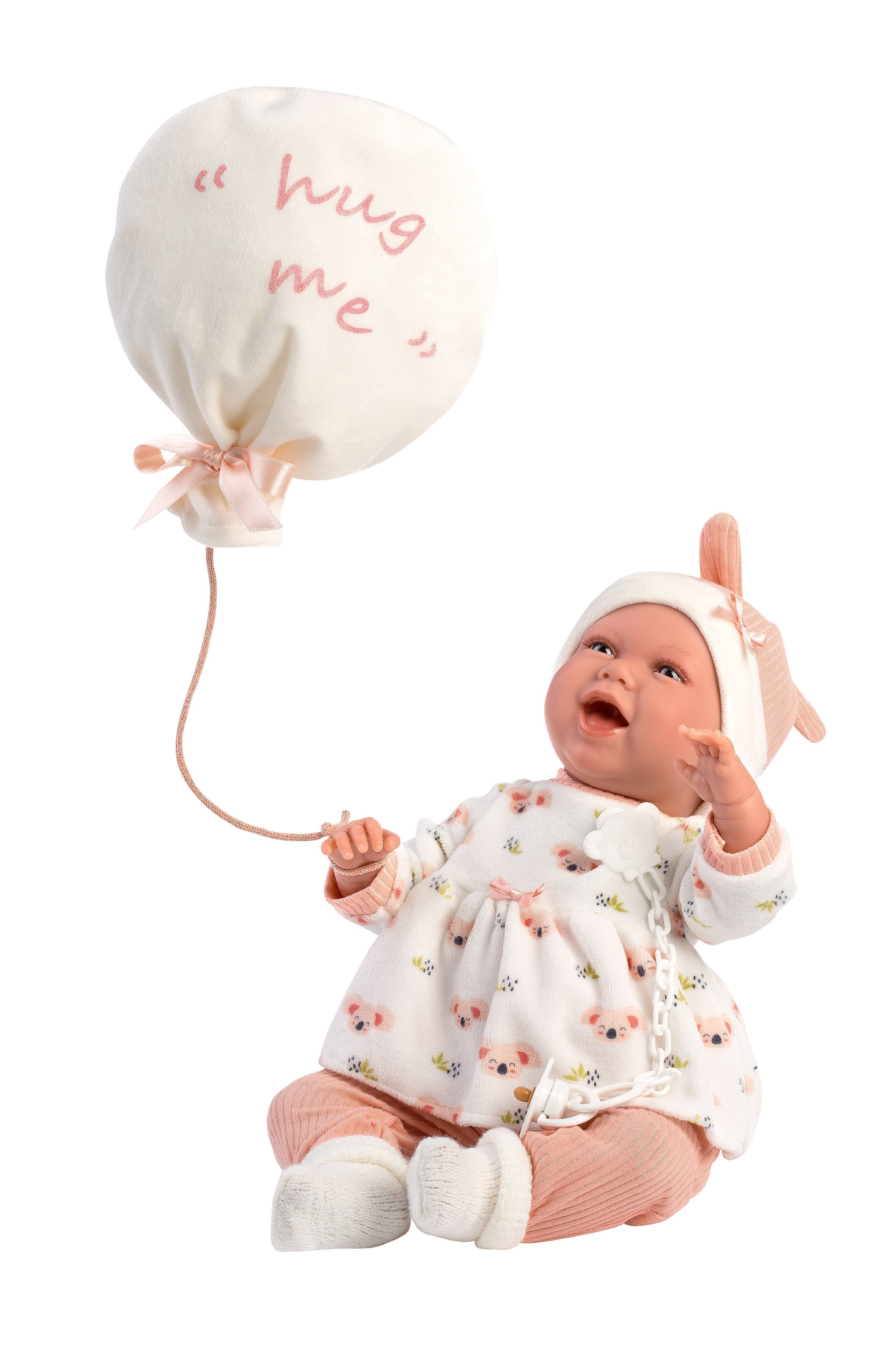 Llorens 16.5" Soft Body Crying Newborn Doll Payton with Balloon Dolls
