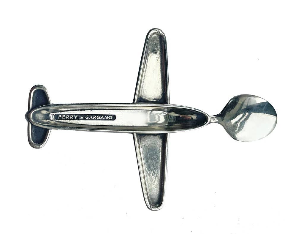 Perry Gargano Heirloom Plane Baby Spoon Silver Spoon