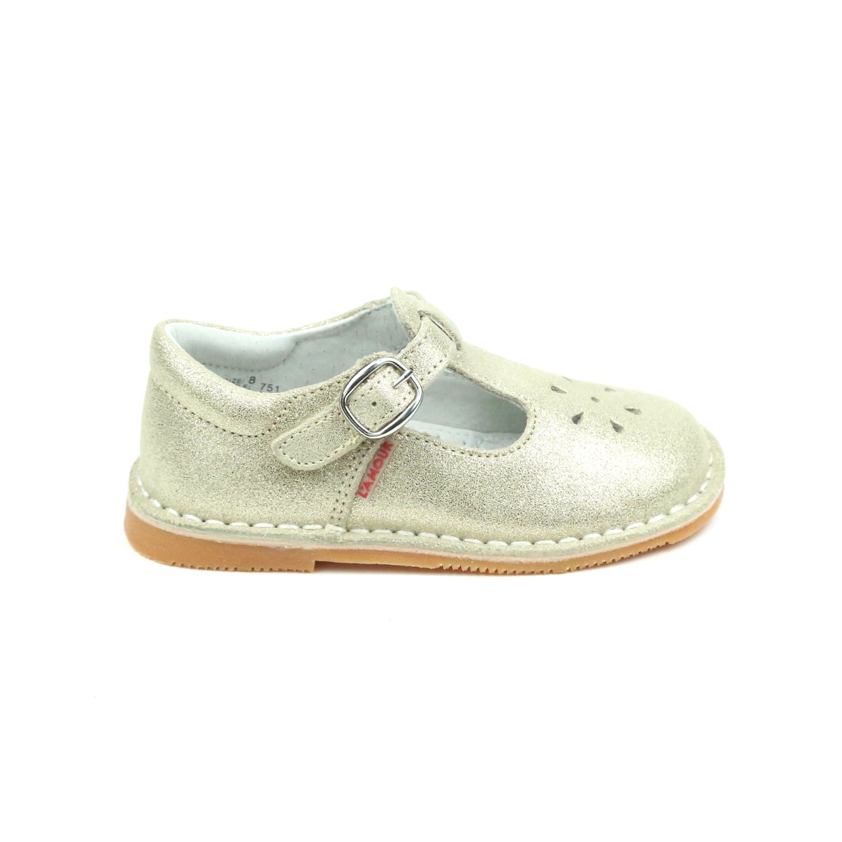 L'Amour Joy Classic Suede T-Strap Mary Jane Mary Janes