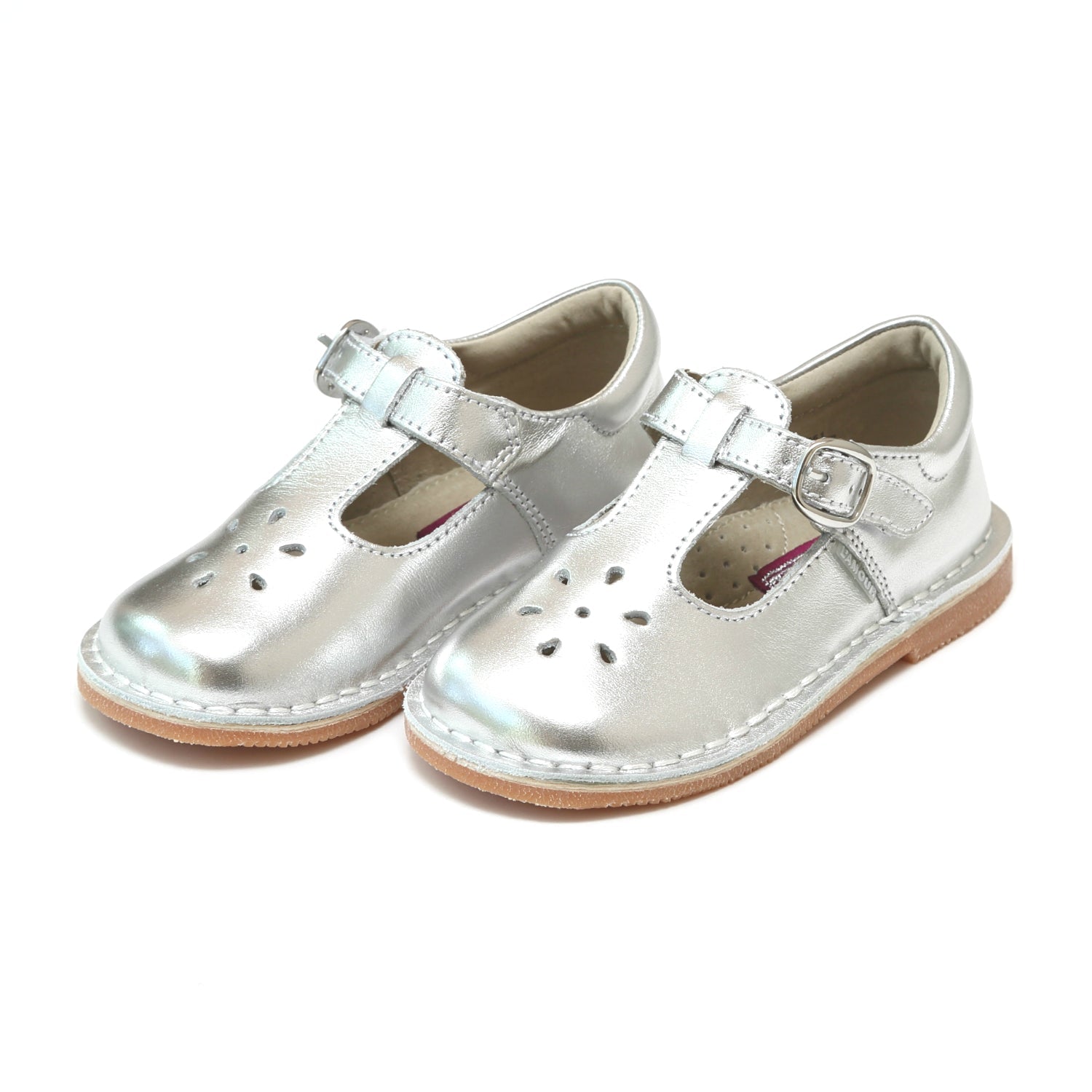 L'Amour Joy Metallic Leather T-Strap Mary Jane Mary Janes