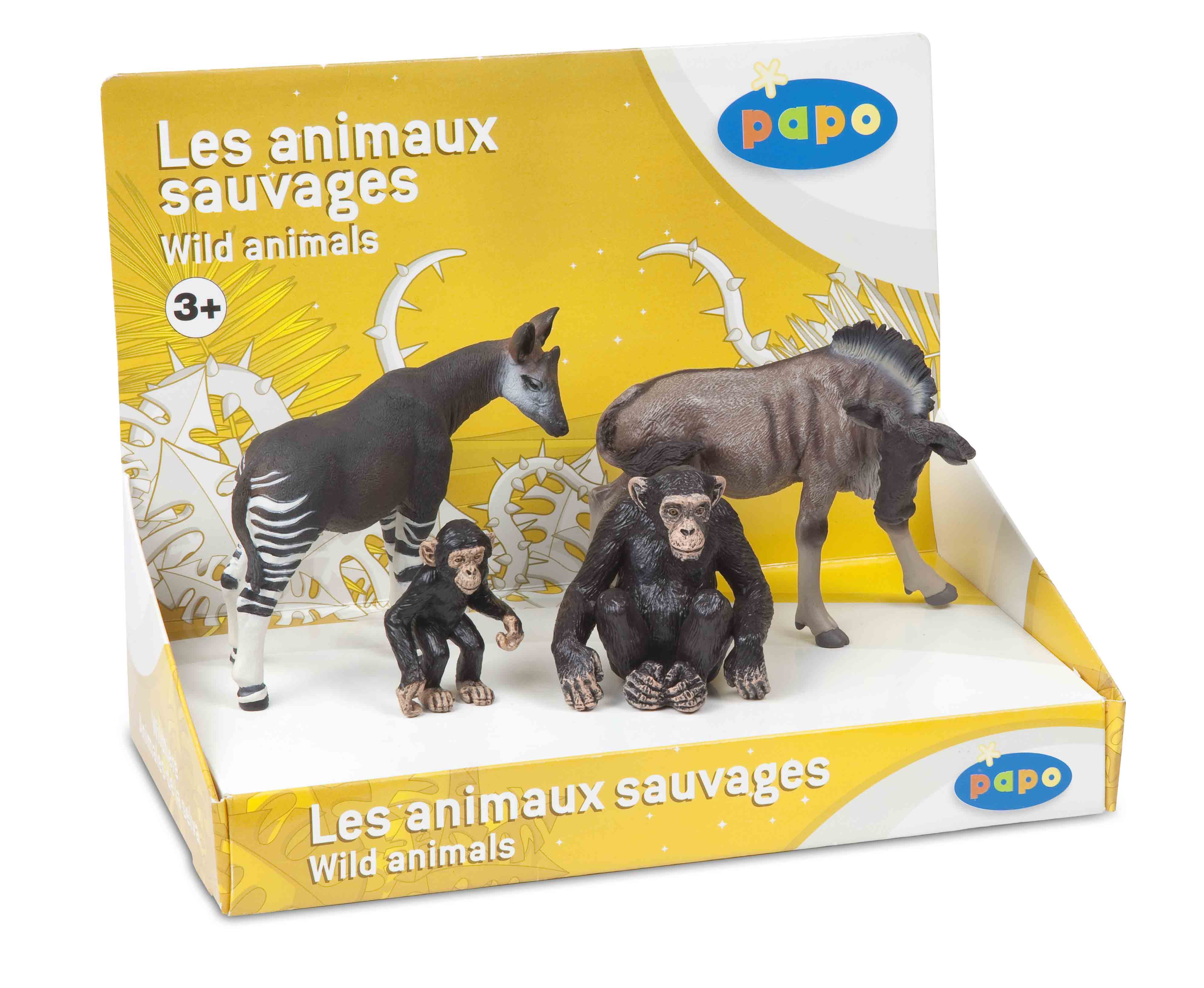 Papo France Display Box Wild Animals 1 (4 Fig.)