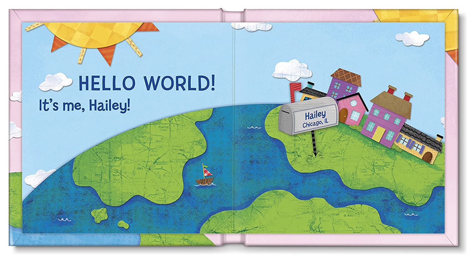 I See Me! Hello World! Personalized Book For Baby Girls 