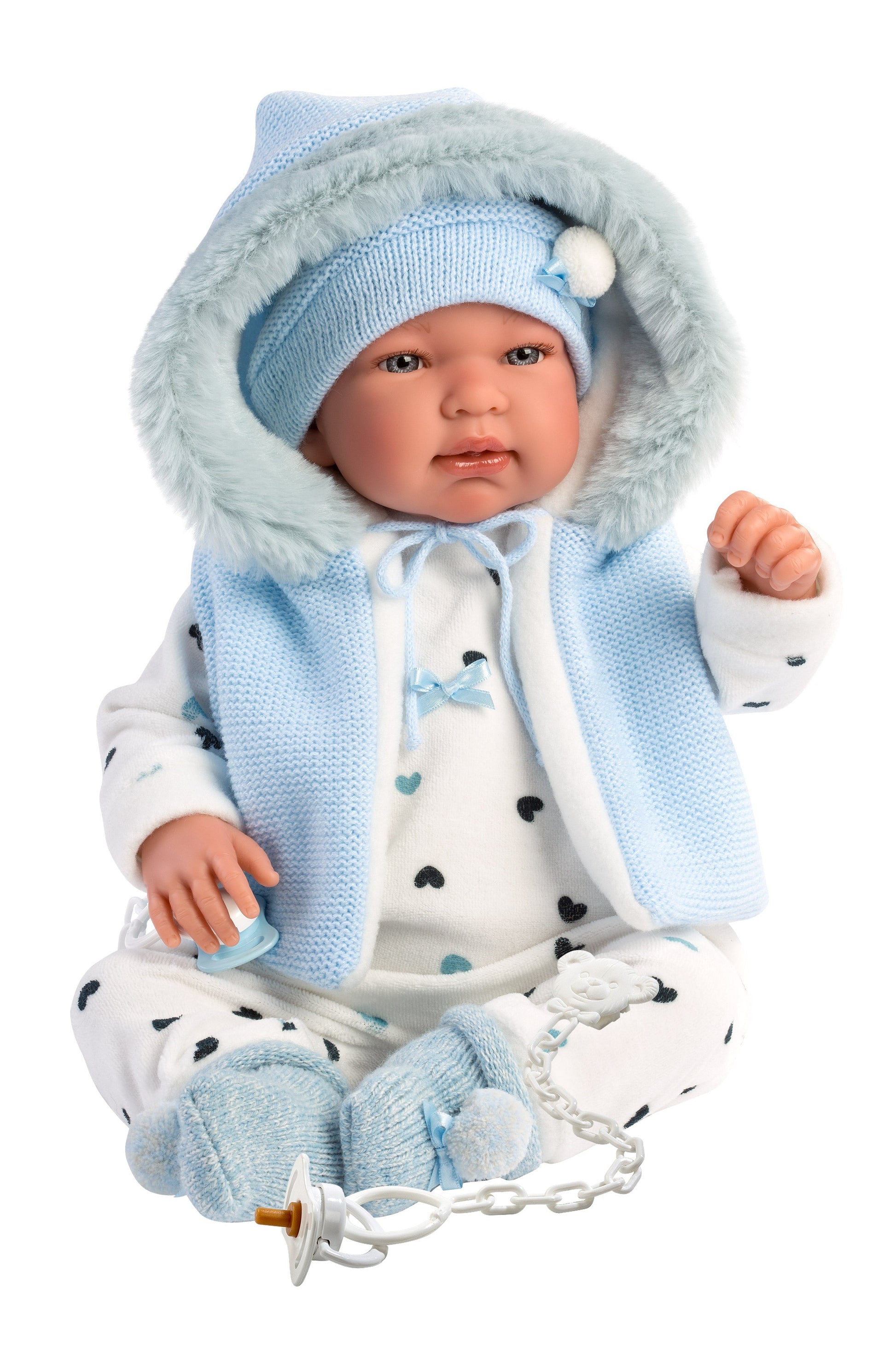 Llorens 17.3" Soft Body Crying Baby Doll Tino Dolls