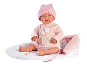 Llorens 17.3" Soft Body Crying Newborn Doll Tiffany with Blanket Dolls