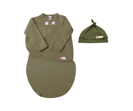 embé® Hat + Long Sleeve Swaddle Sack Bundle 
