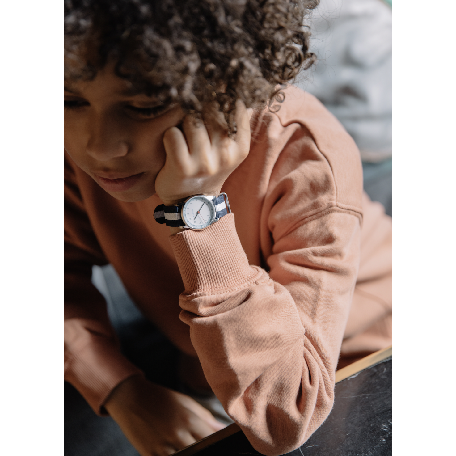 Millow Paris Millow Ciel Watch For Children - Blue Striped Strap Watche