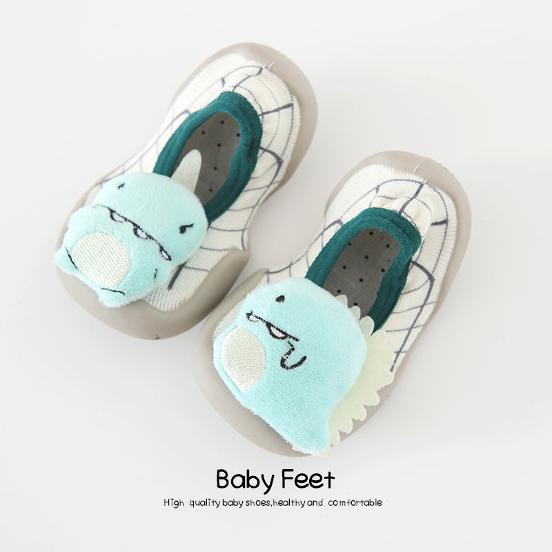 Baby Doll Sock Shoes - Blue Dino