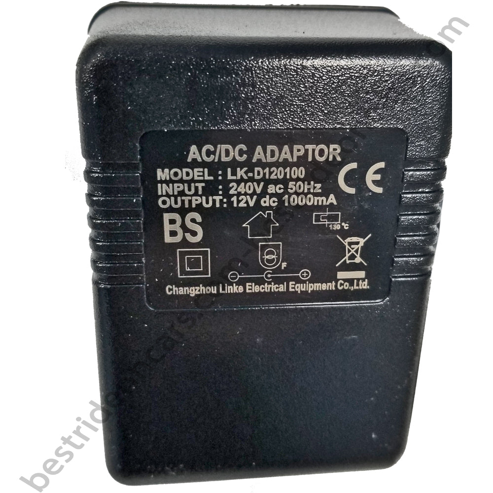 Best Ride On Cars BS UK Plug AC/DC Power Adapter LK-D120100 Output 12v 1000mA(BS) - EasyTot