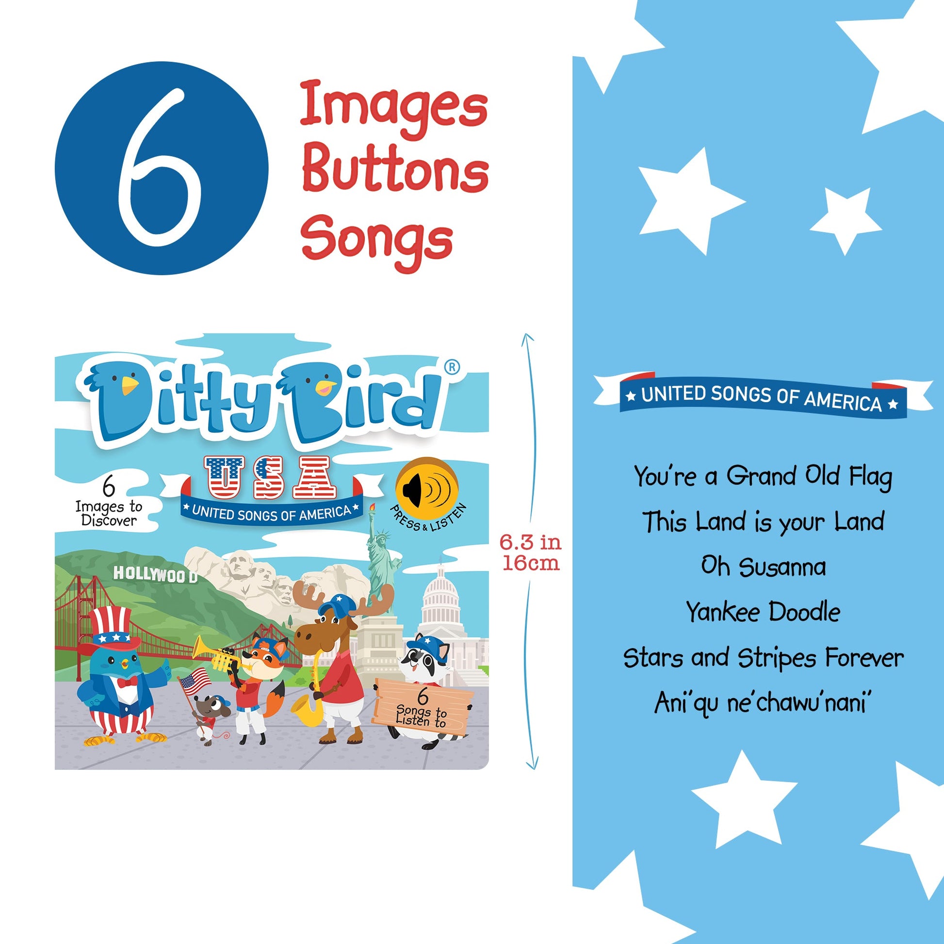 Ditty Bird United Songs Of America Music Books