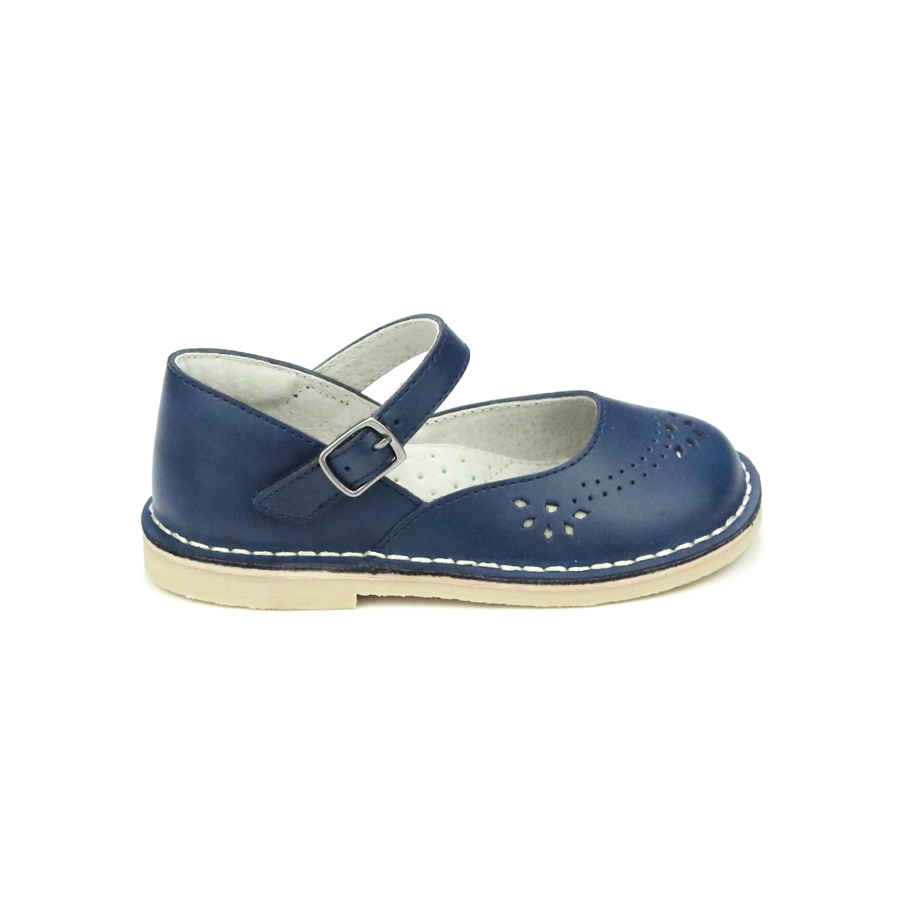 L'Amour Antonia Perforated Classic Leather Mary Jane Mary Janes