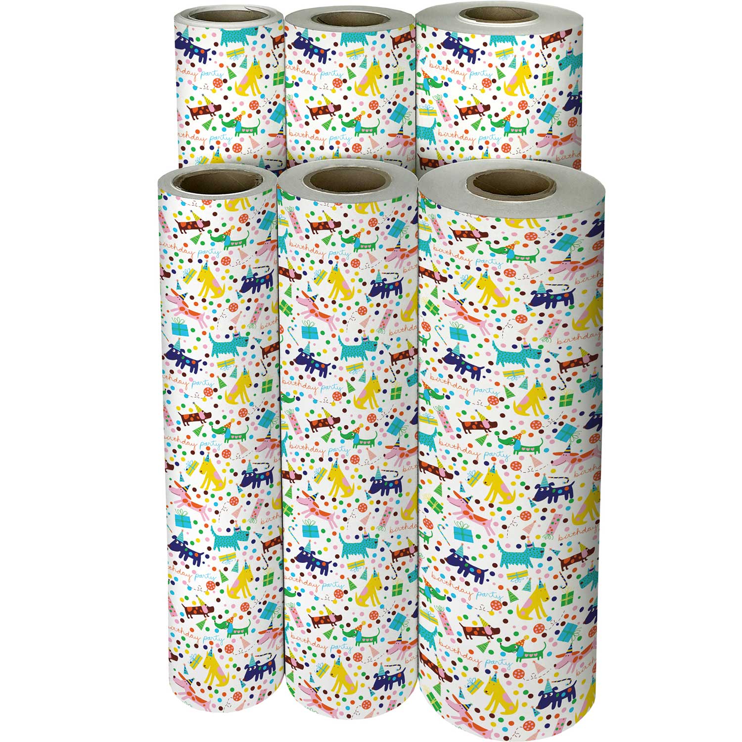 B160f Birthday Dog Gift Wrapping Paper Reams 