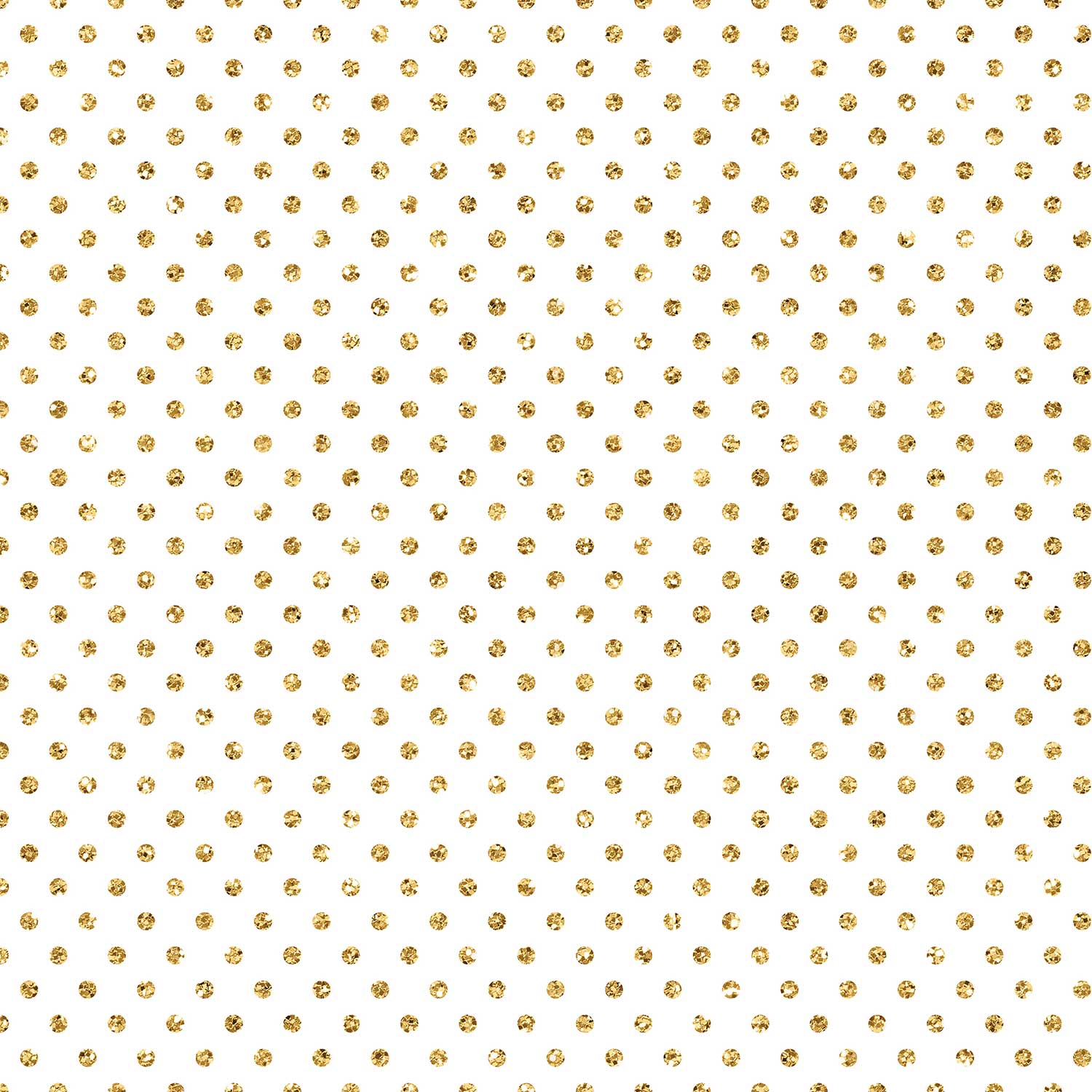 B167a Holographic Gold Dots on White Christmas Wrapping Paper Swatch 