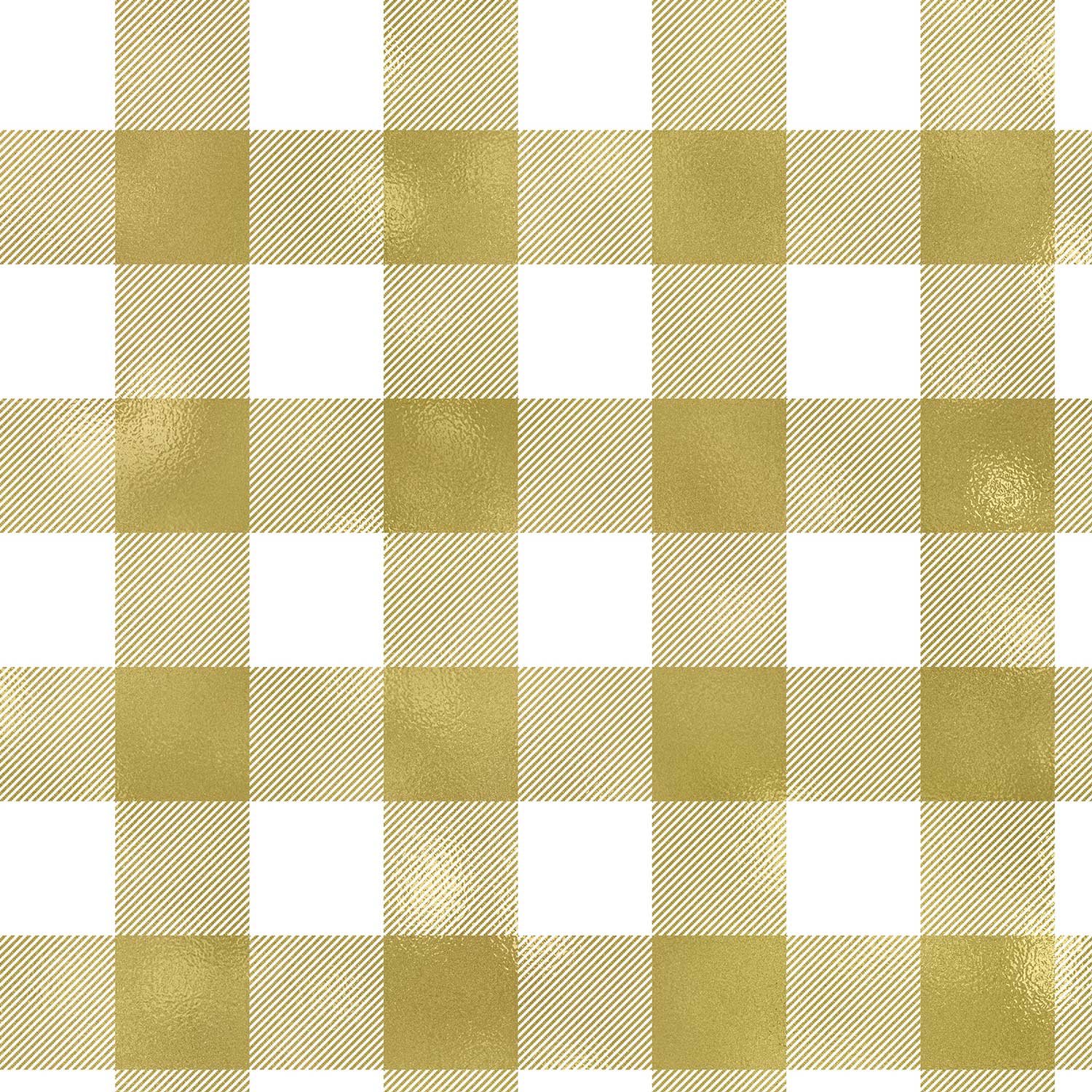 B716a Gold White Plaid Gift Wrapping Paper Swatch 