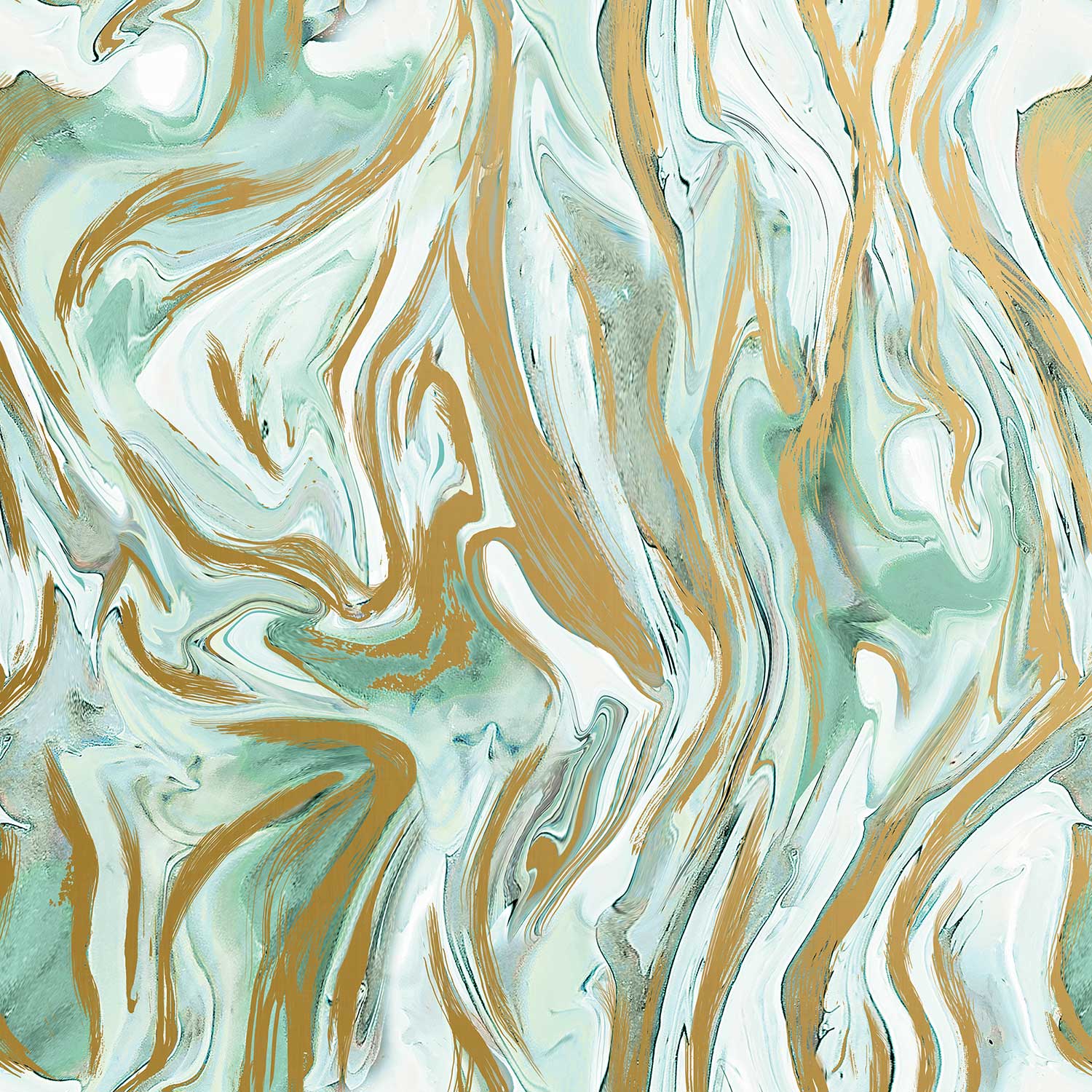 B736a Mint Marble Gift Wrapping Paper Swatch 