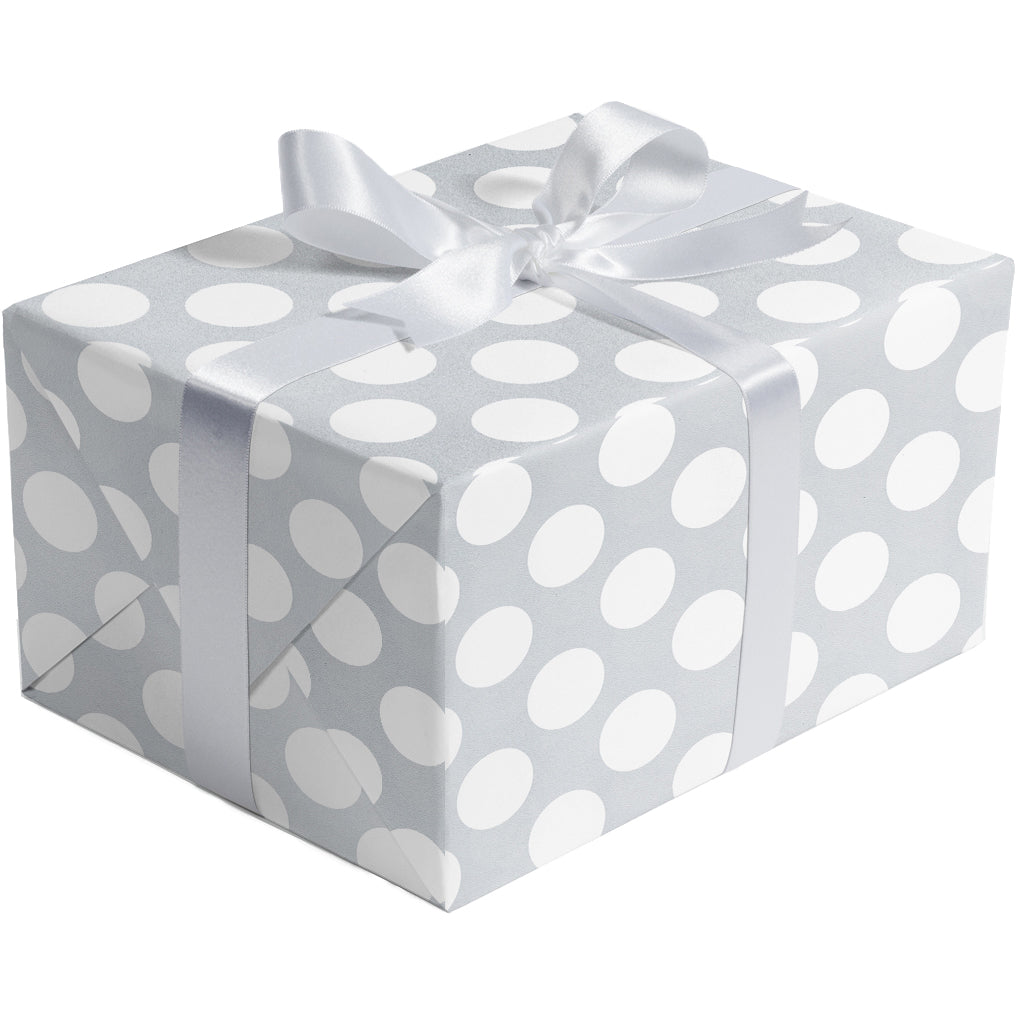 Present Paper Marbleized Silver Gift Wrap | Full Ream 833 ft x 24 in