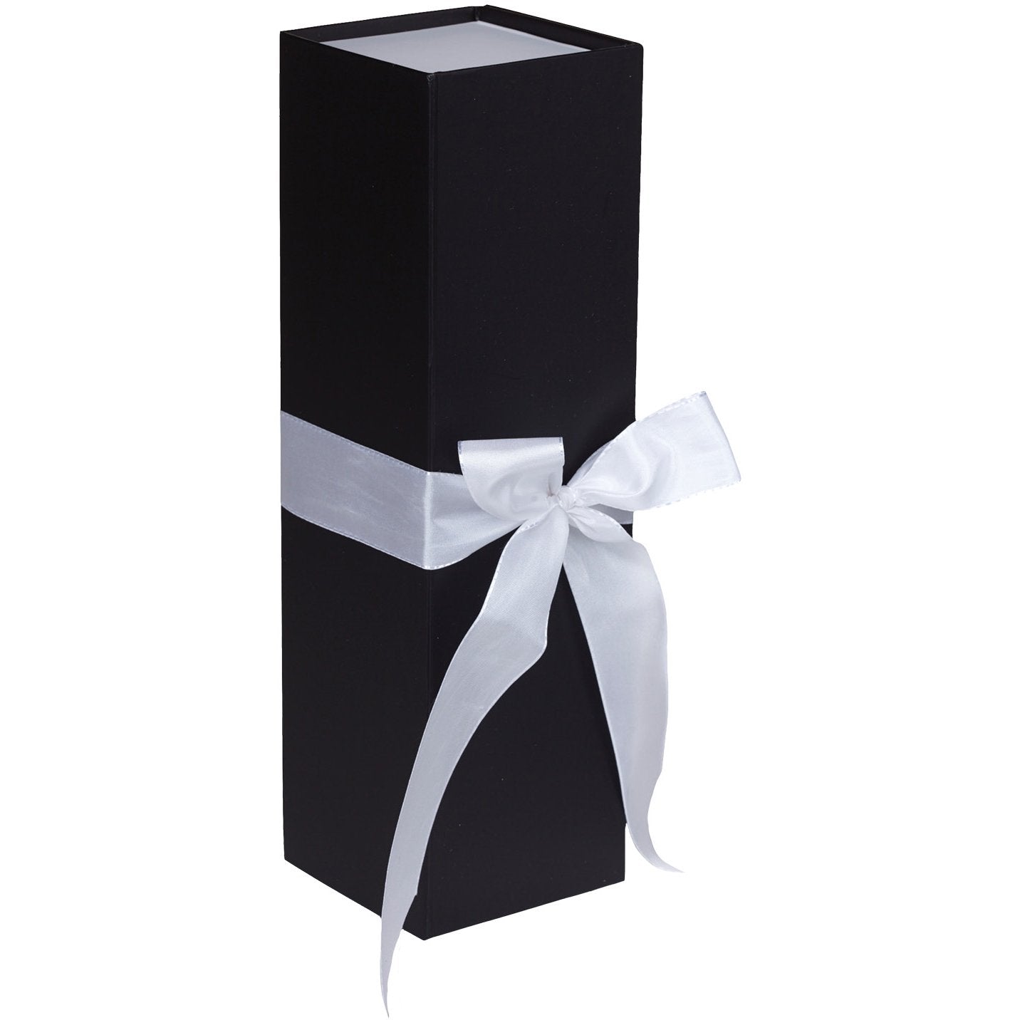 Jillson & Roberts Bottle Gift Box with Ribbon Tie, Sophisticate Black Matte (12 Pcs) - Present Paper