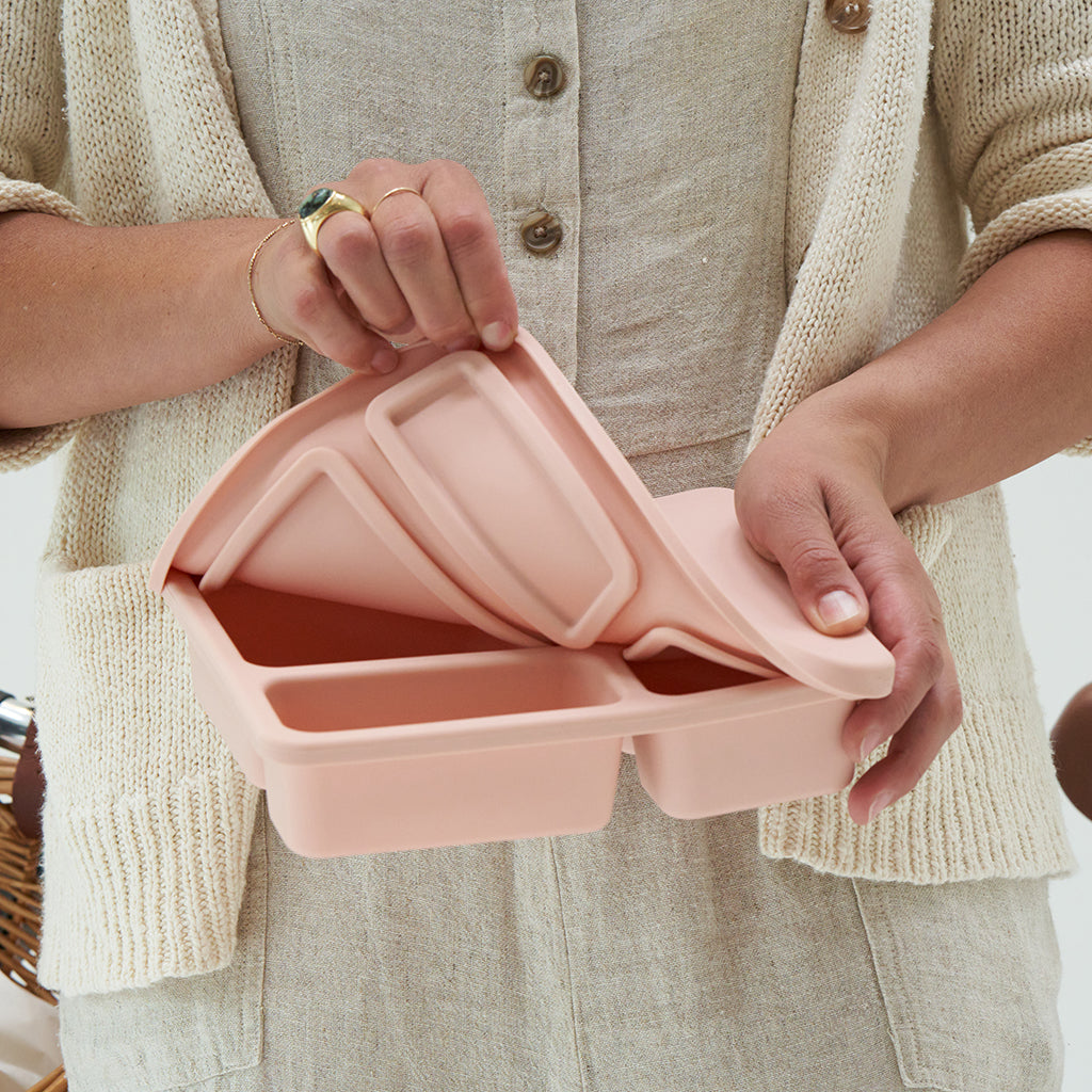 Silicone Bento Box Solid Ripe Peach
