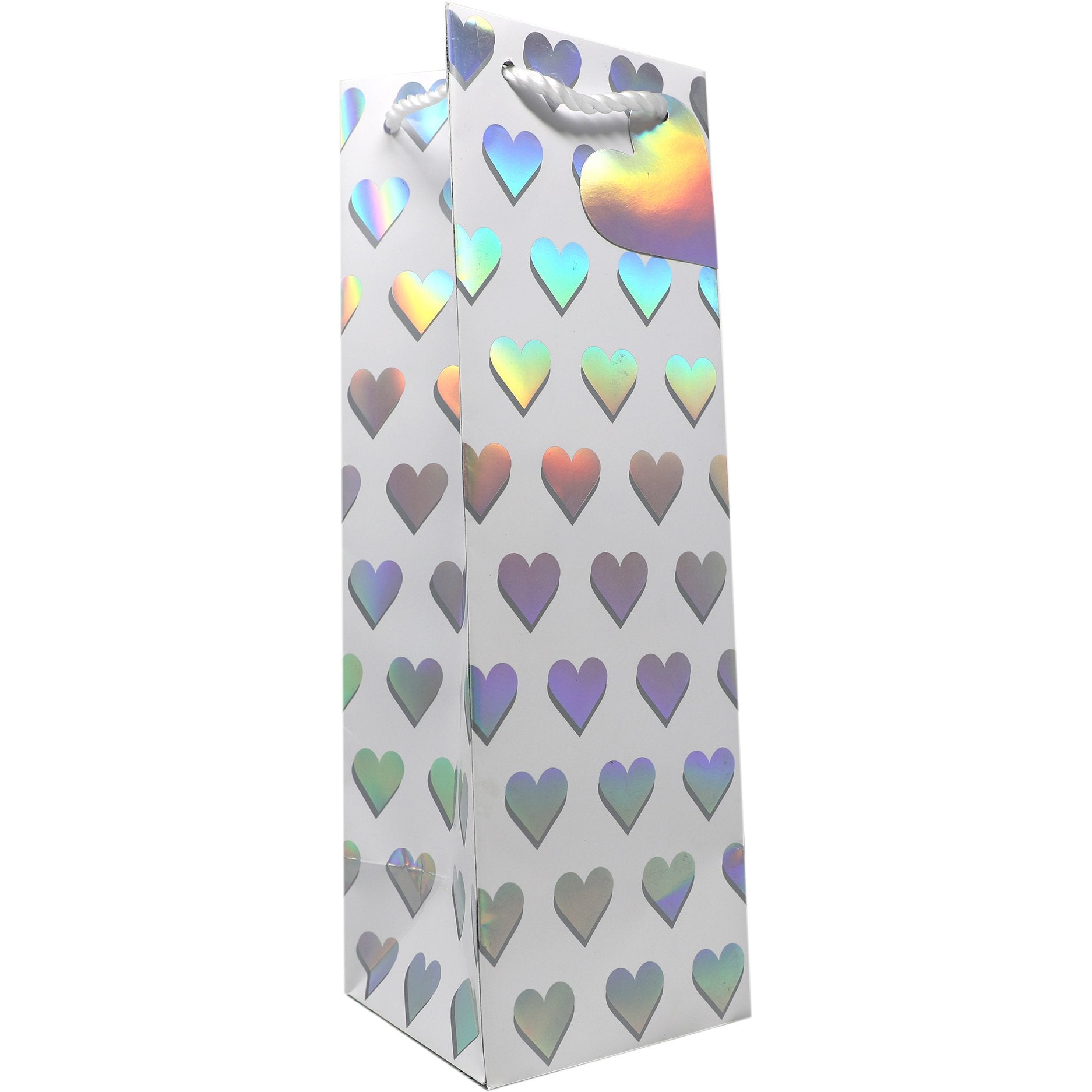 Wine Bottle Gift Bags, True Love with Holographic Accents