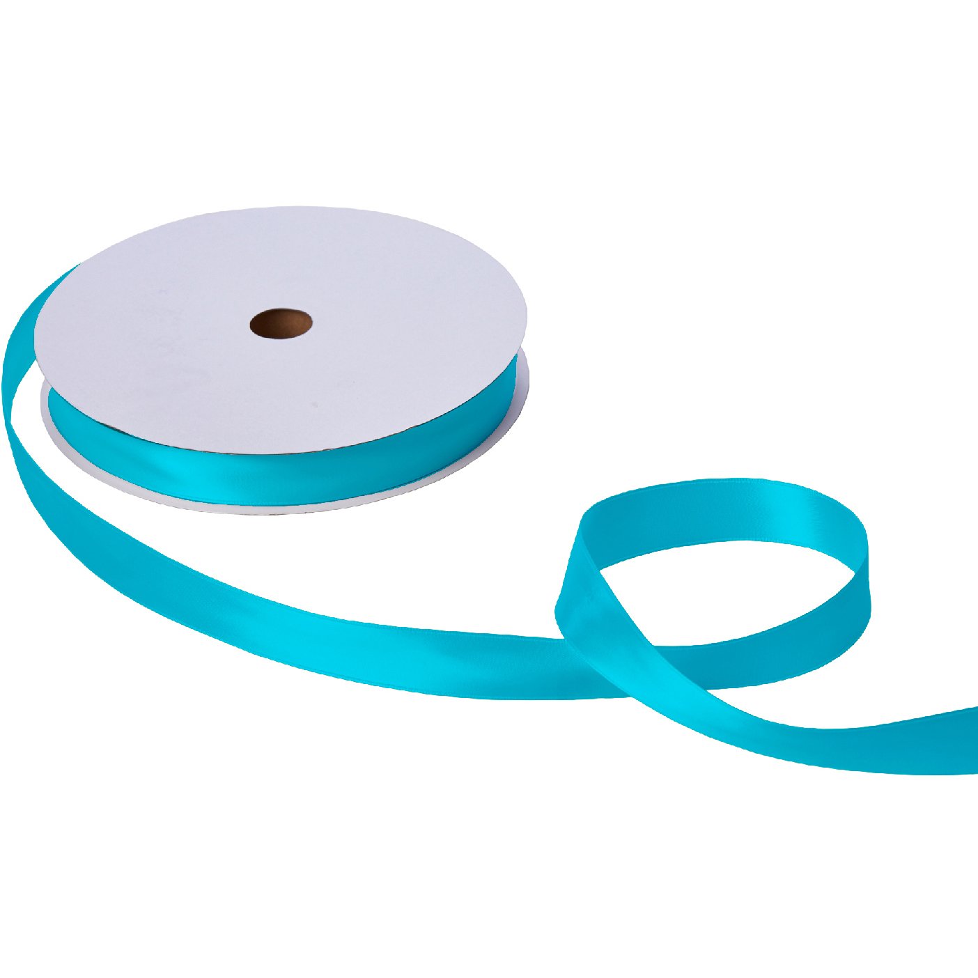 Jillson & Roberts Double-Faced Satin Ribbon, 1" Wide x 100 Yards, Turquoise