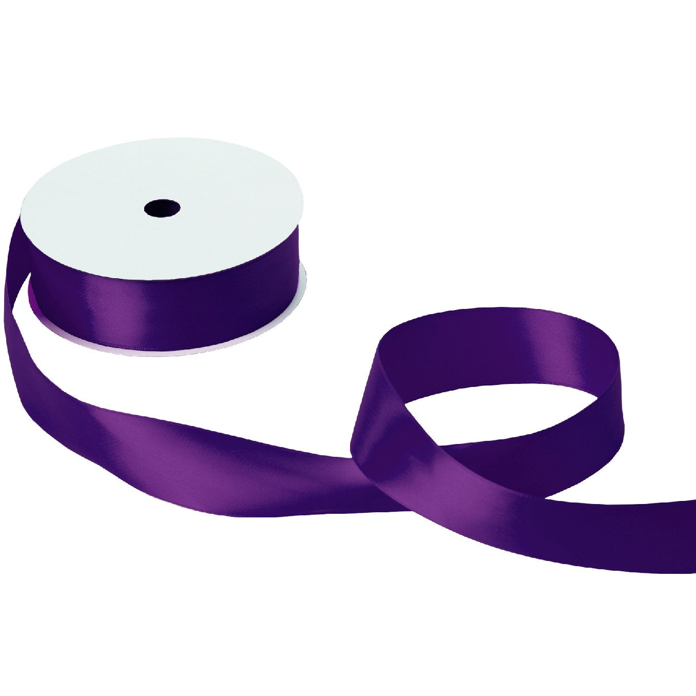 Jillson & Roberts Double-Faced Satin Ribbon, 1 1/2" Wide x 50 Yards, Purple