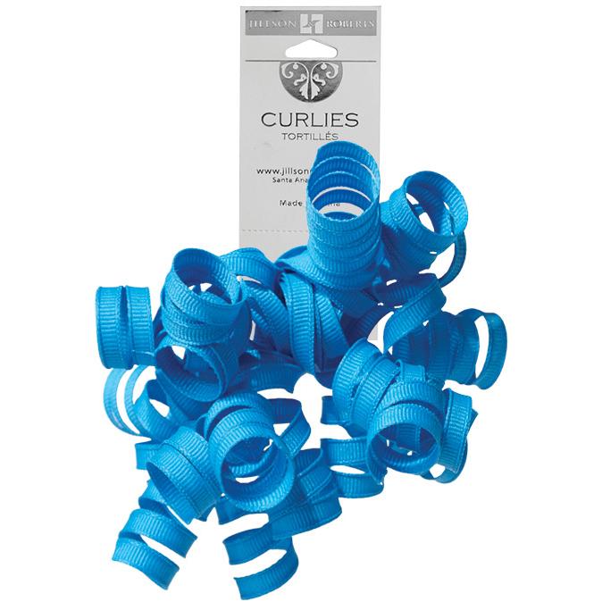 Jillson & Roberts Grosgrain Curlie Gift Bows, Blue