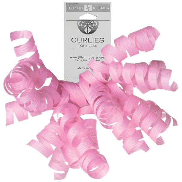 Jillson & Roberts Grosgrain Curlie Gift Bows, Pink