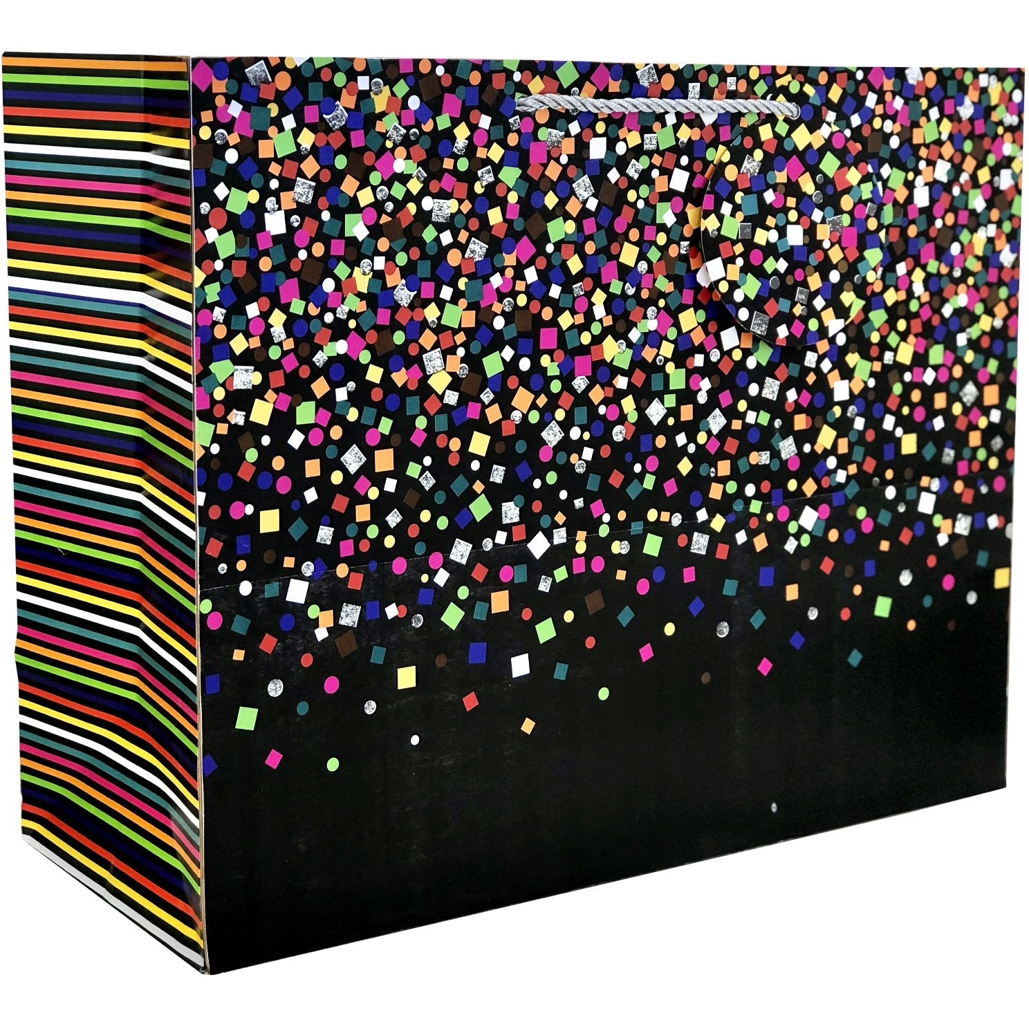Large Jumbo Matte Birthday Party Gift Bags with Holographic, Confetti