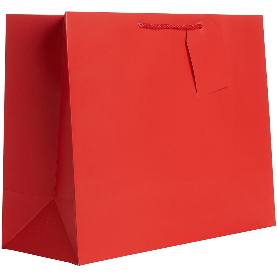 Heavyweight Solid Color Large Jumbo Gift Bags, Matte Red