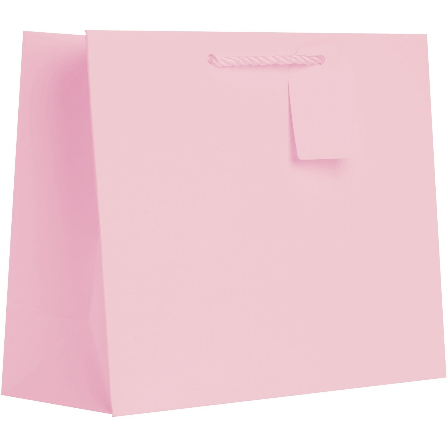 Heavyweight Solid Color Large Gift Bags, Matte Pastel Pink