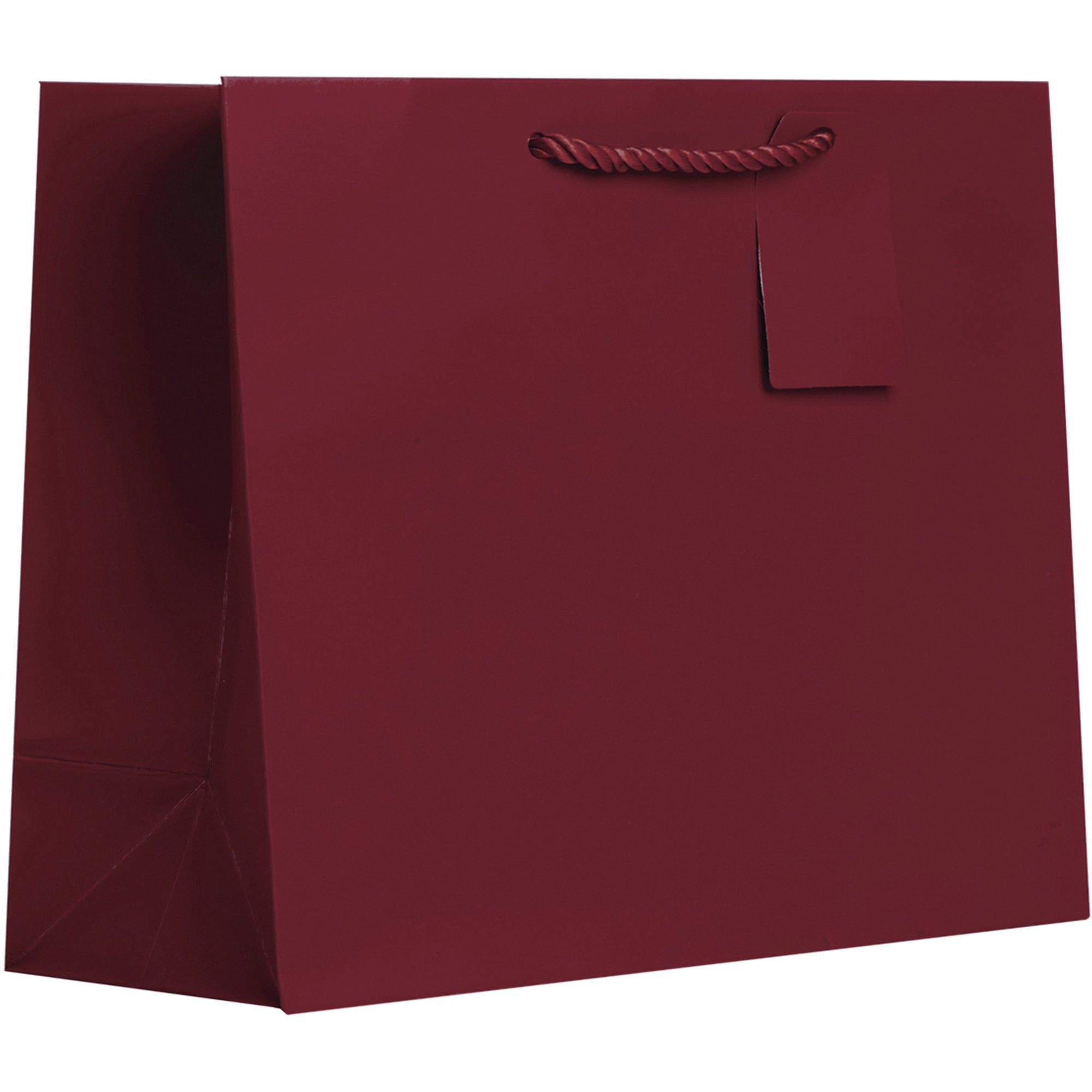 Heavyweight Solid Color Large Gift Bags, Matte Burgundy