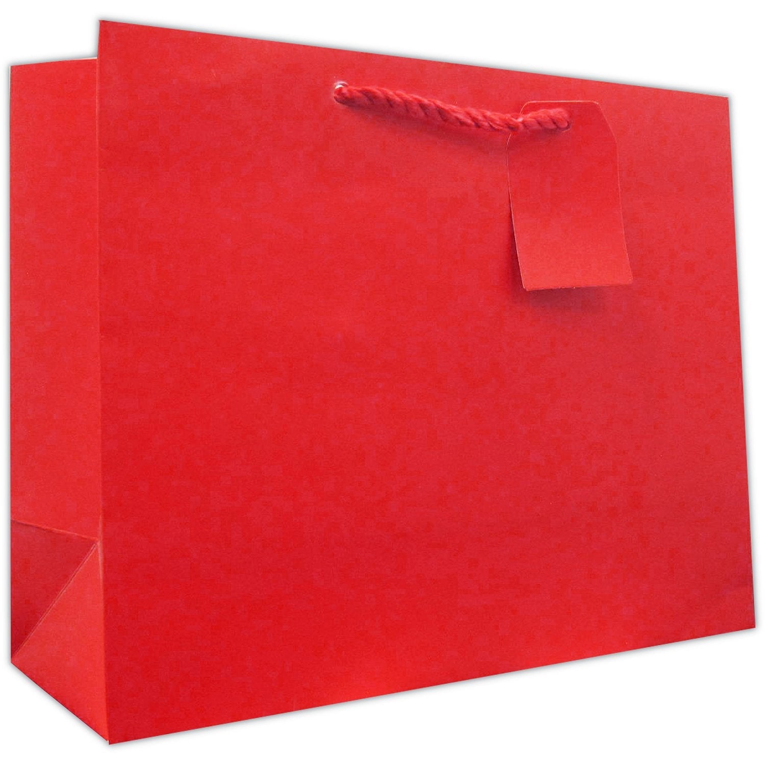 Heavyweight Solid Color Large Gift Bags, Matte Red