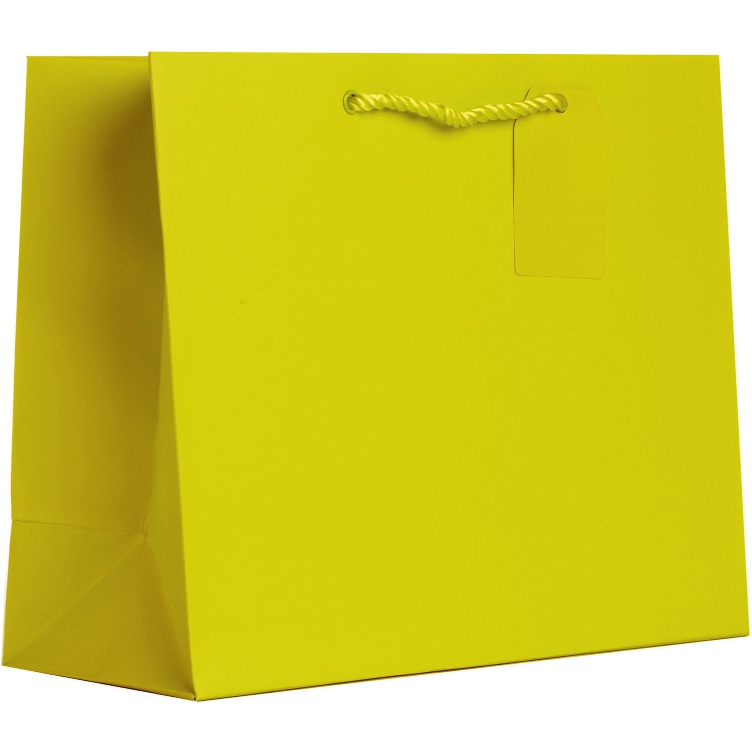 Heavyweight Solid Color Large Gift Bags, Matte Yellow