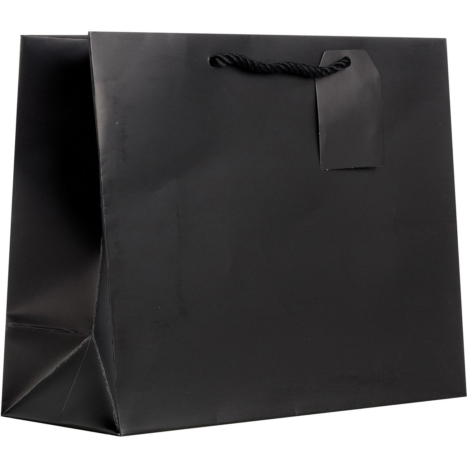 Heavyweight Solid Color Large Gift Bags, Matte Black