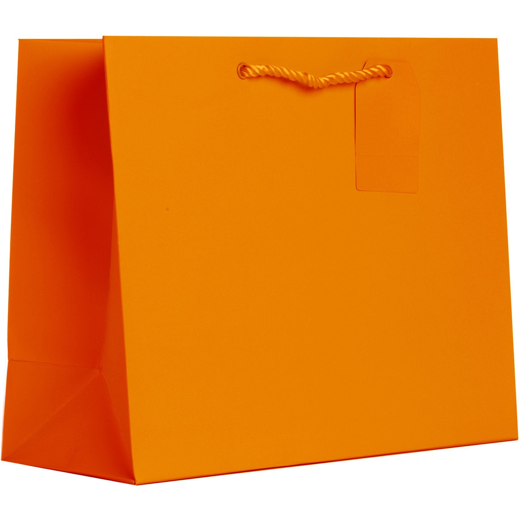 Heavyweight Solid Color Large Gift Bags, Matte Orange