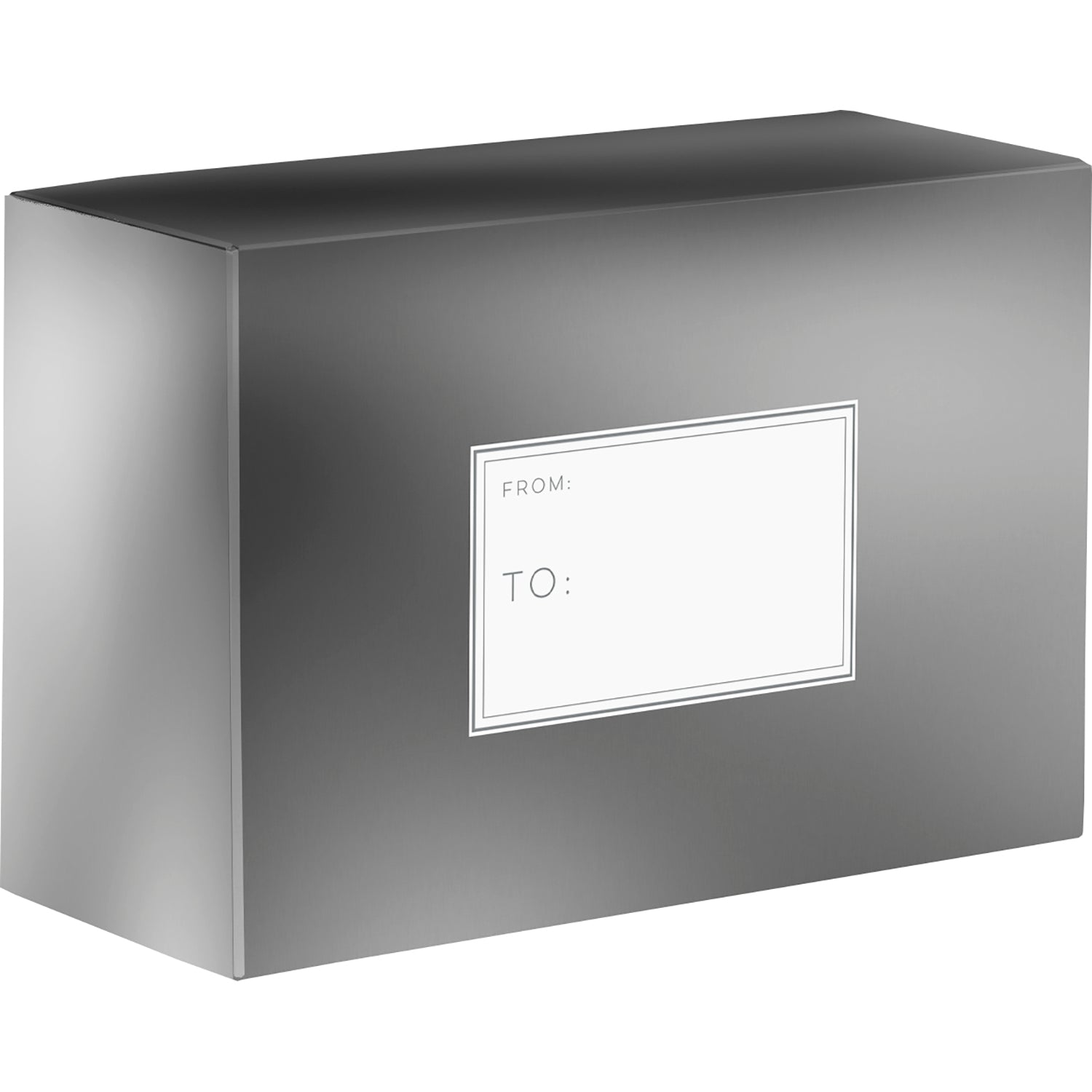 Metallic Silver Medium Printed Gift Mailing Boxes